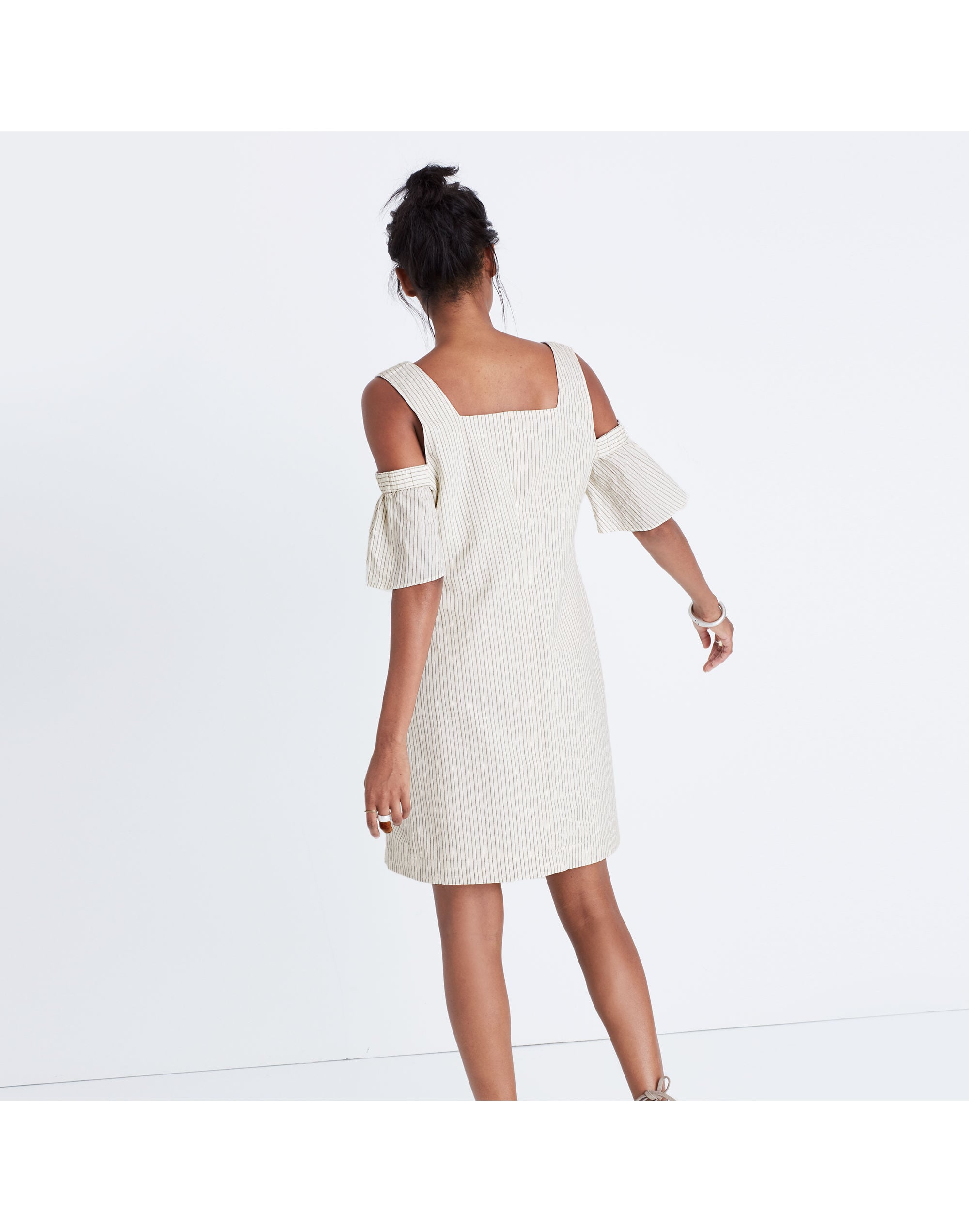 Striped Cold-Shoulder Dress