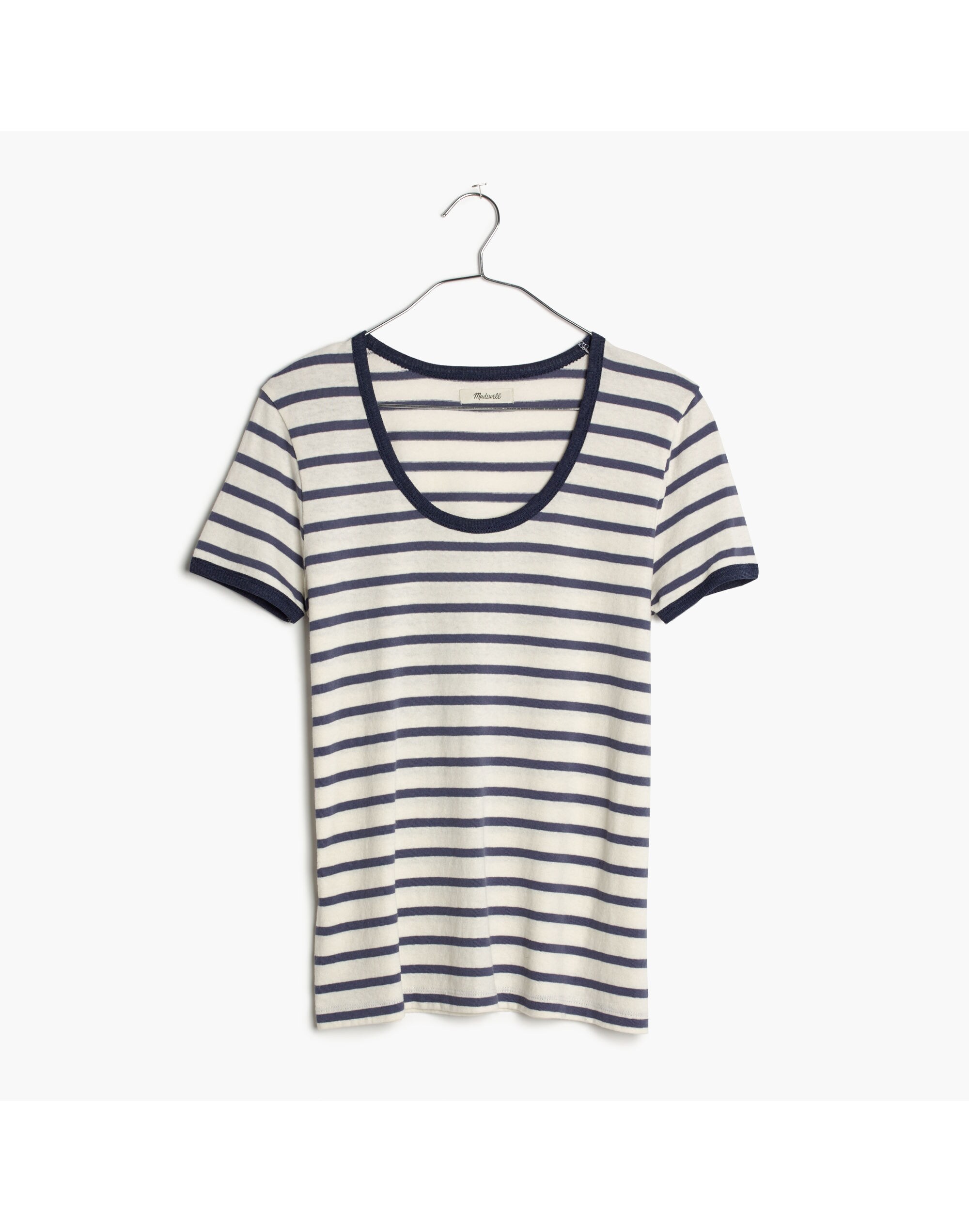 Recycled Cotton Ringer Tee in Harmon Stripe