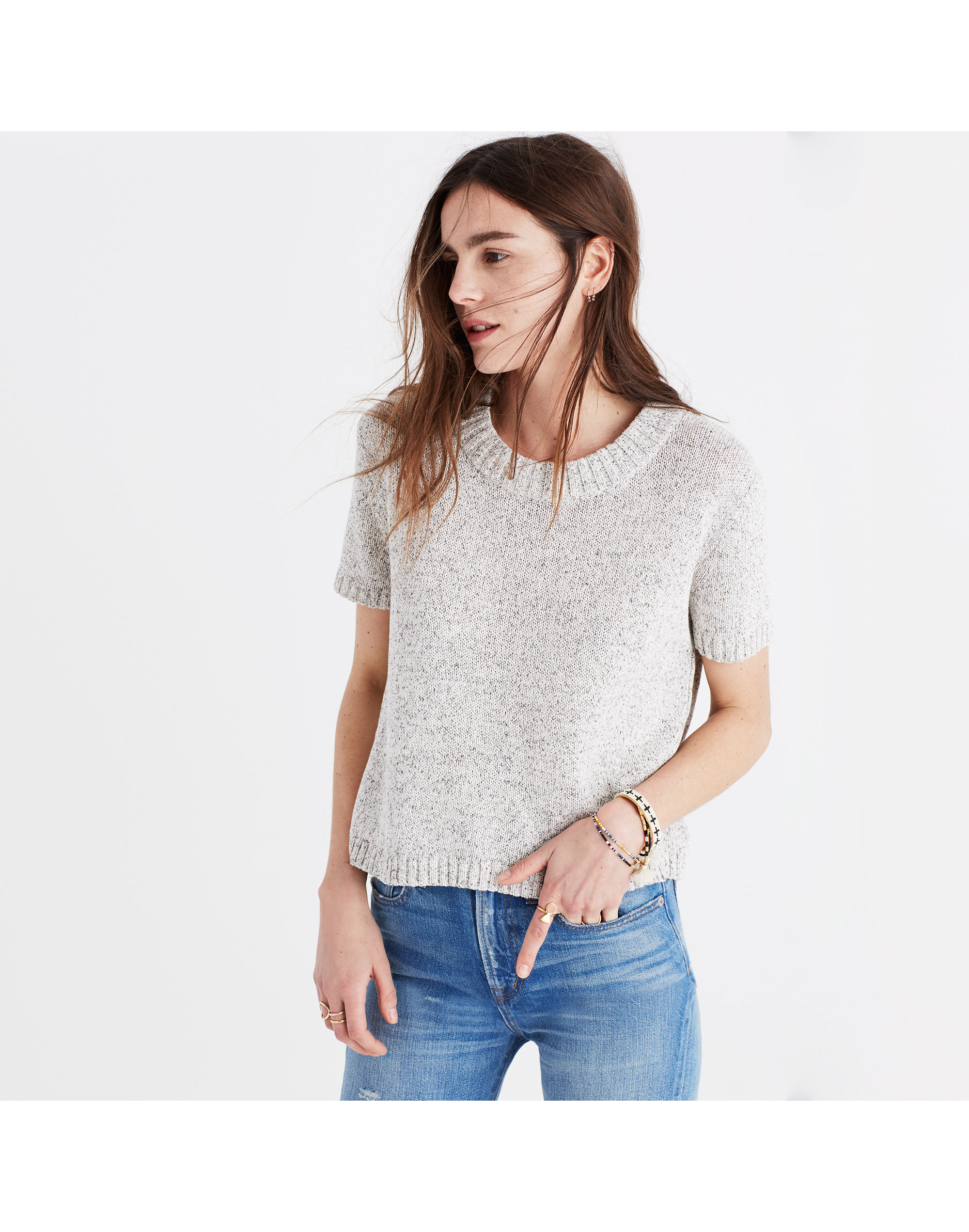 Short-Sleeve Sweater Tee
