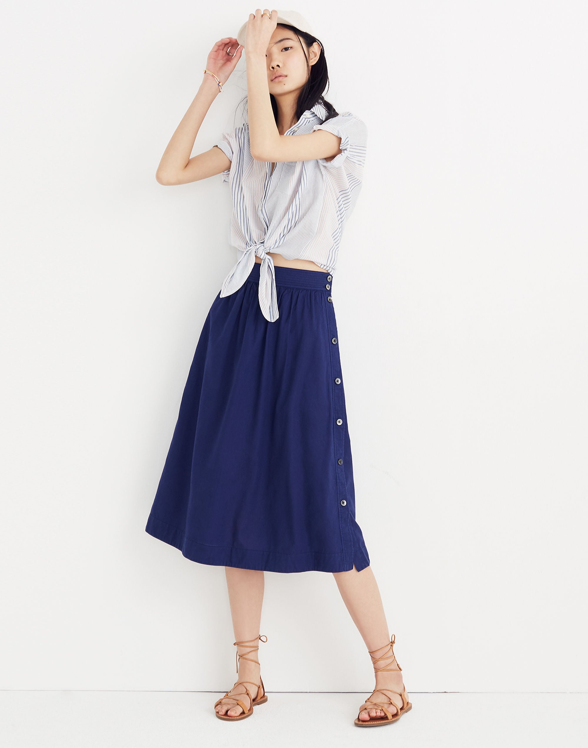 Side-Button Skirt