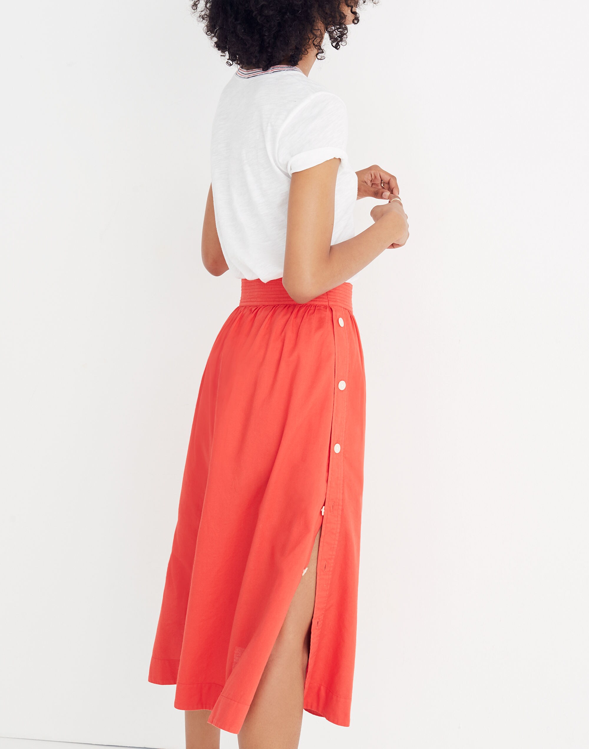 Side-Button Skirt