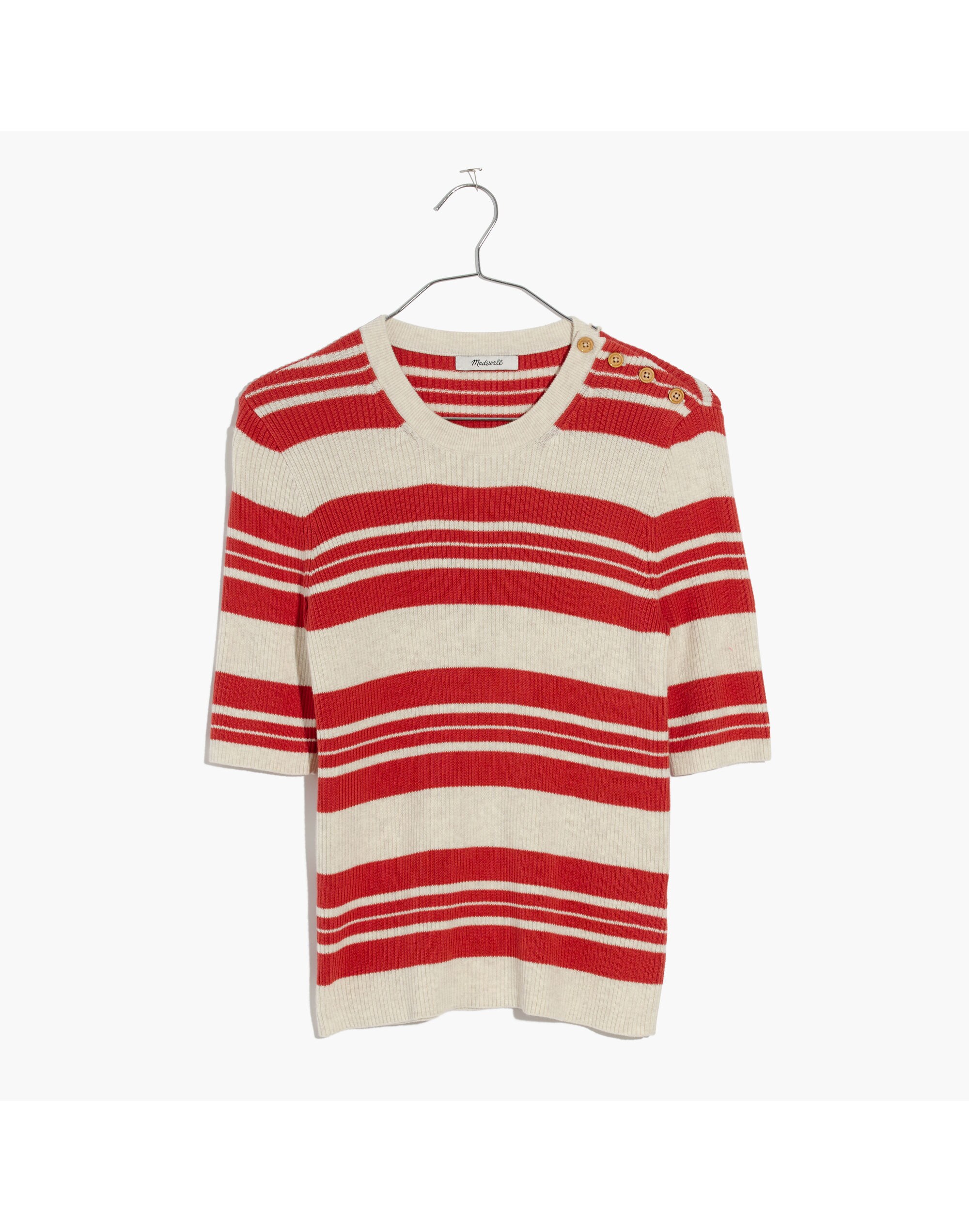 Ribbed Sweater Top in Stripe