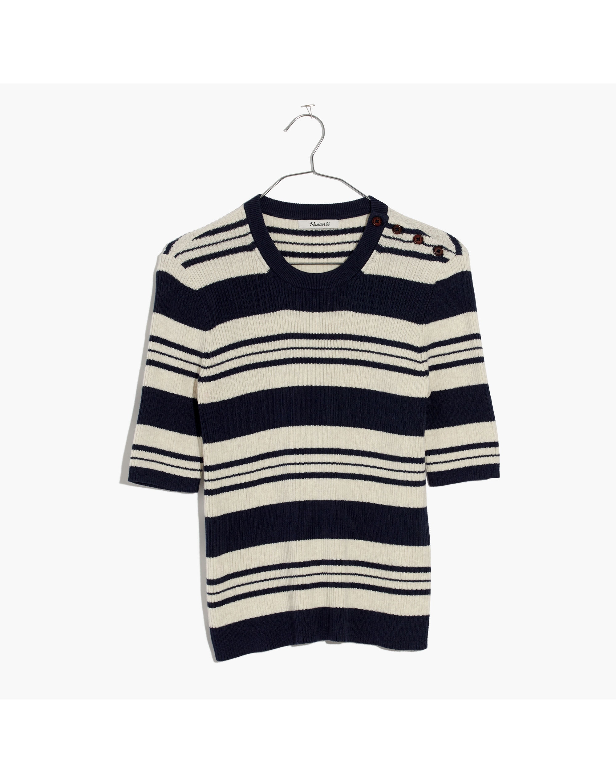 Ribbed Sweater Top in Stripe