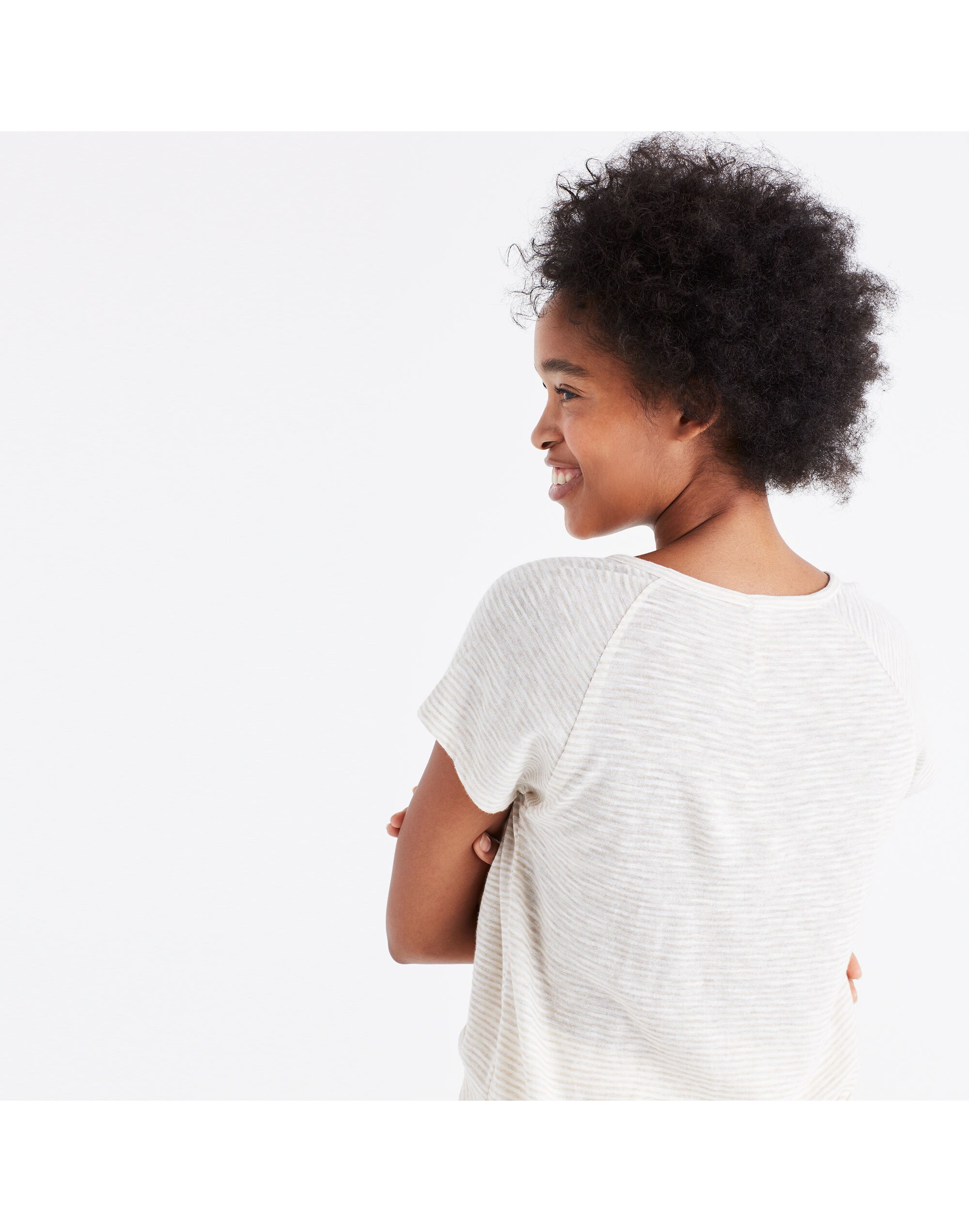 Choral Split-Neck Tee in Highsmith Stripe