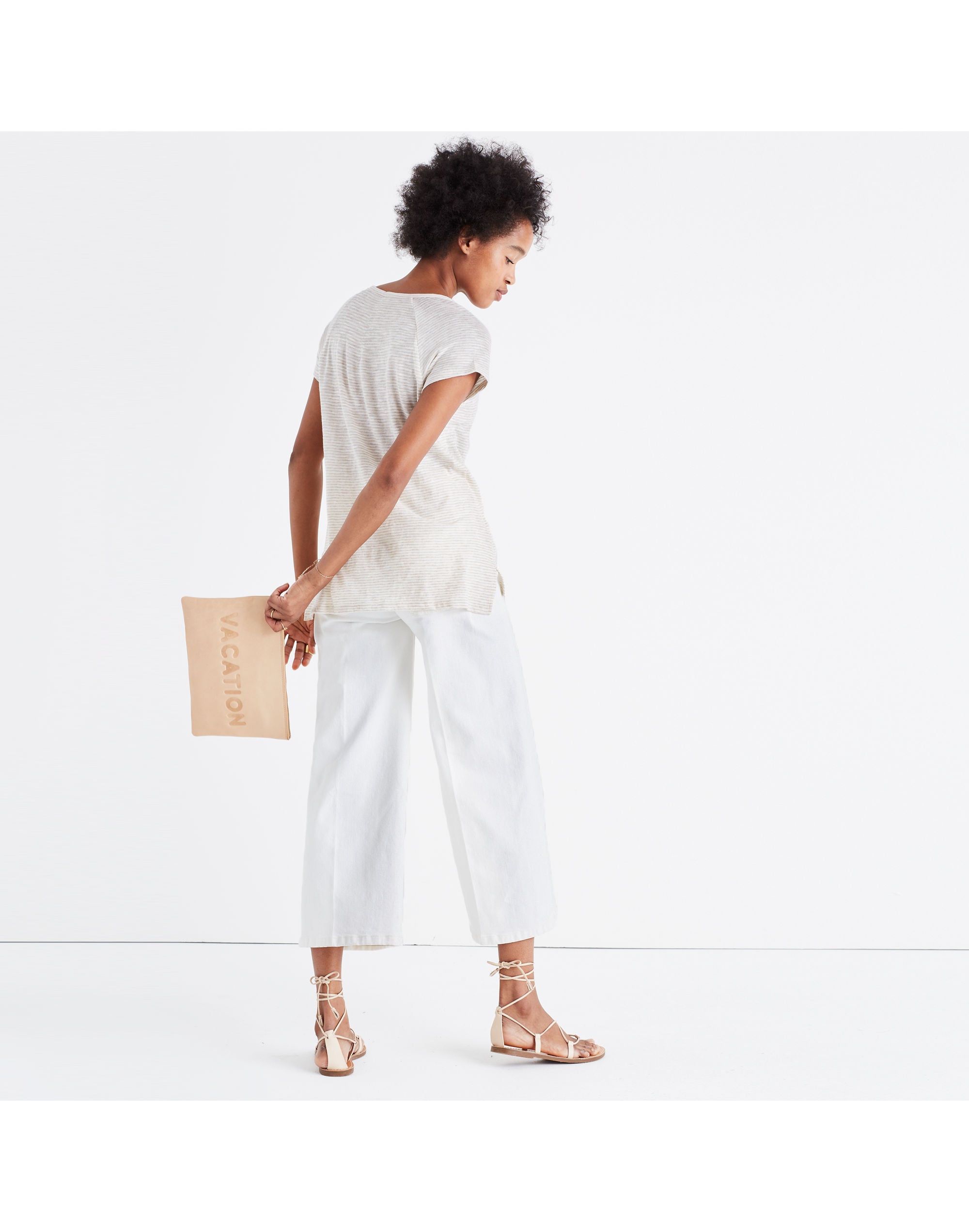 Choral Split-Neck Tee in Highsmith Stripe