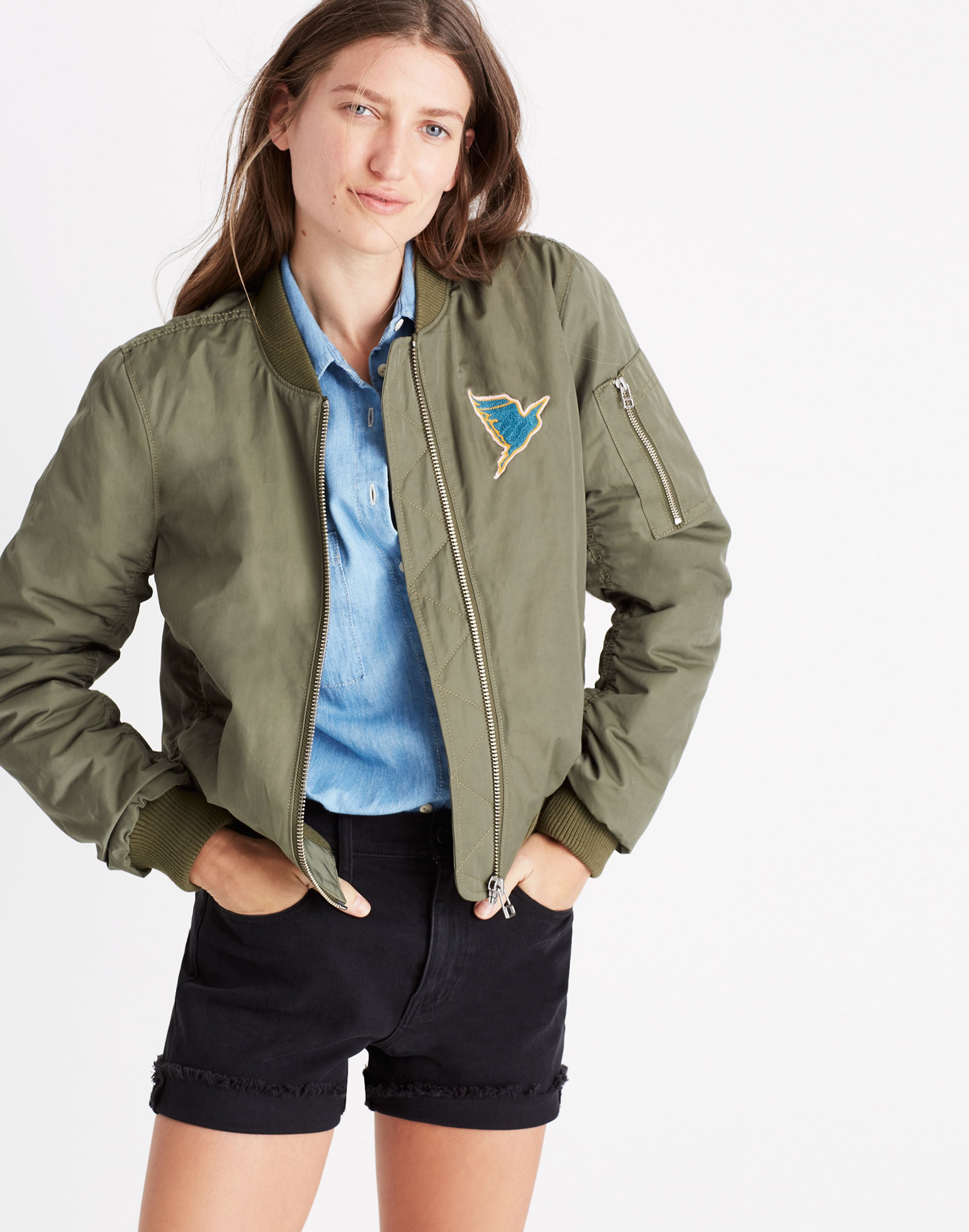 Madewell x Ft. Lonesome&trade; Embroidered Bomber Jacket