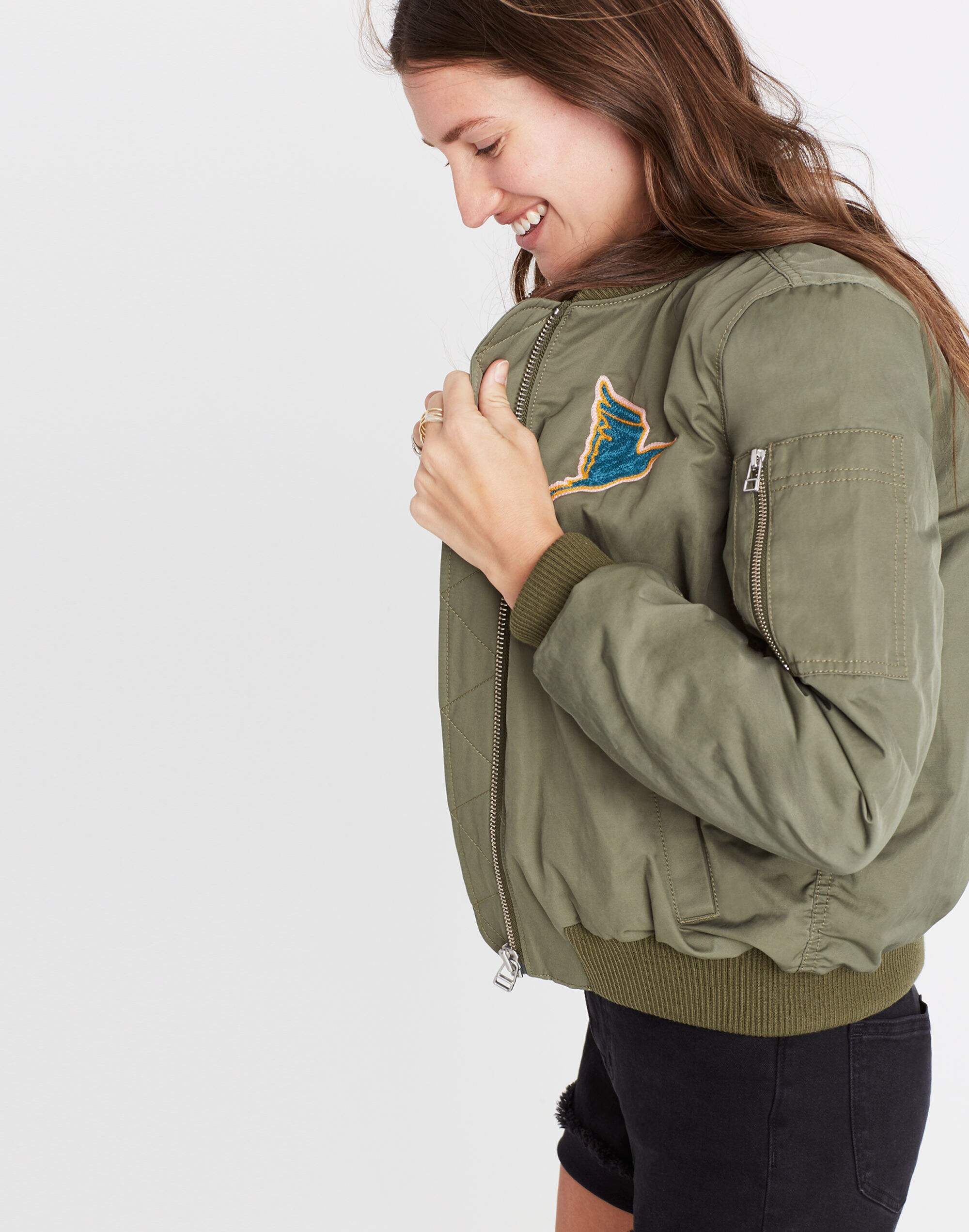 Madewell x Ft. Lonesome&trade; Embroidered Bomber Jacket