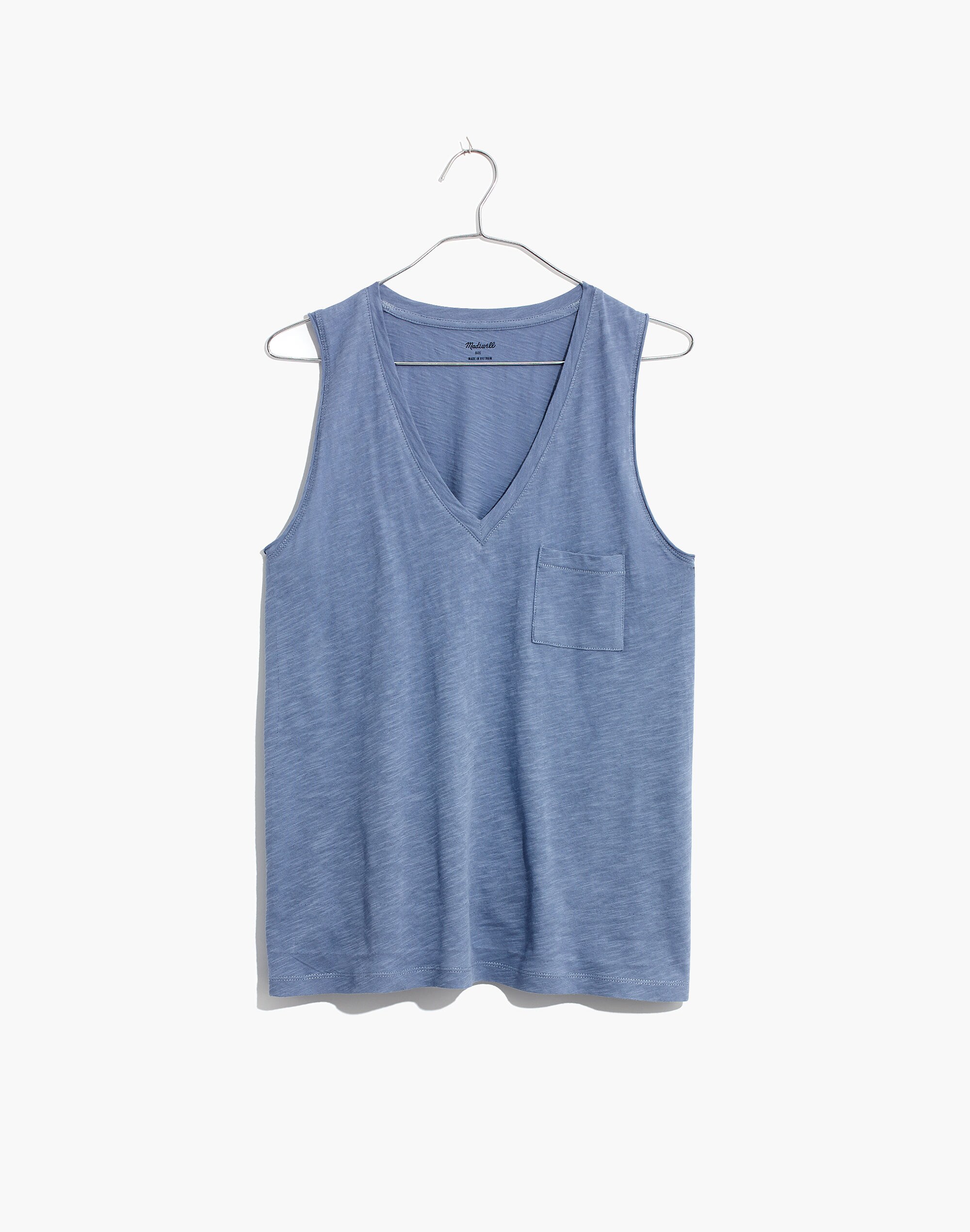Whisper Cotton V-Neck Pocket Tank