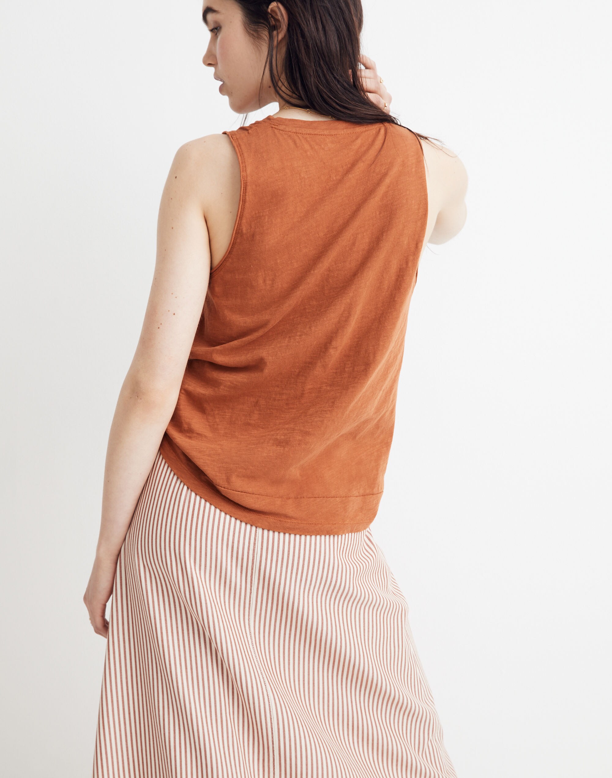 Whisper Cotton V-Neck Pocket Tank