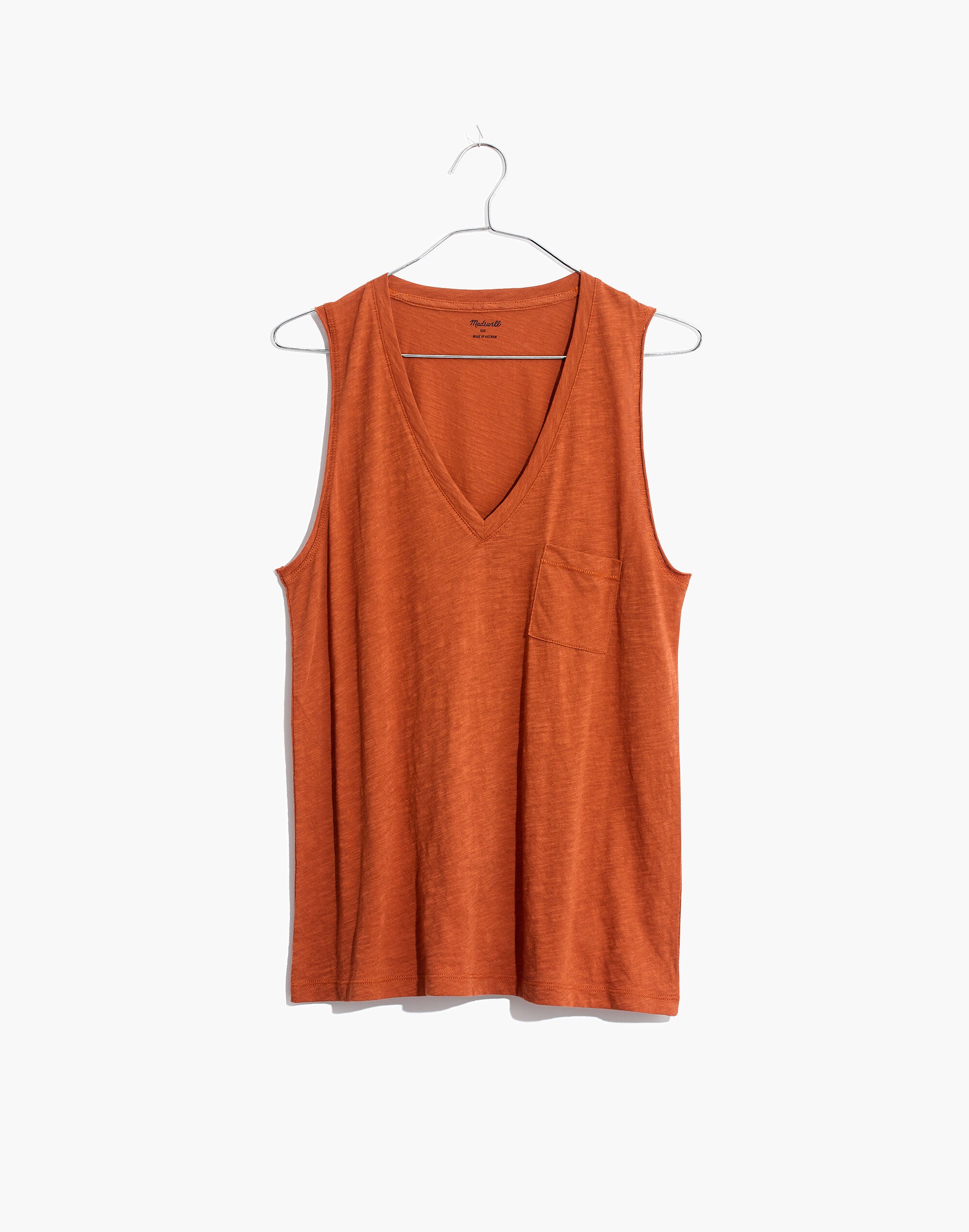 Whisper Cotton V-Neck Pocket Tank