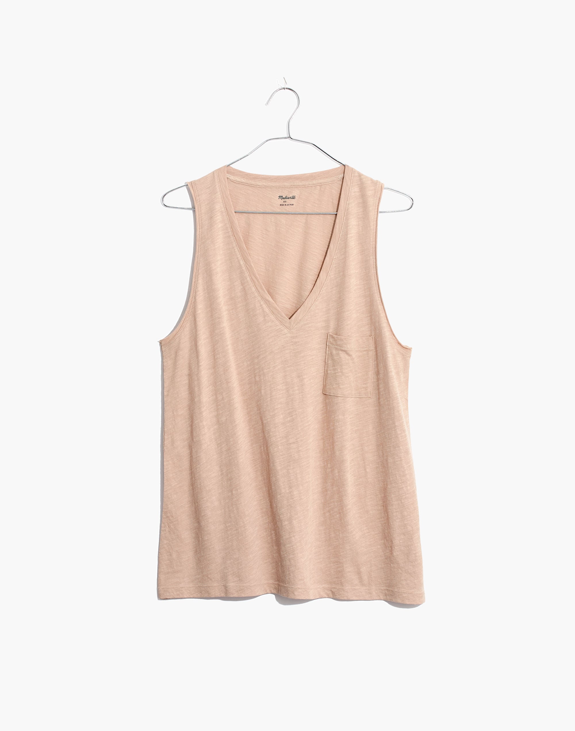 Whisper Cotton V-Neck Pocket Tank