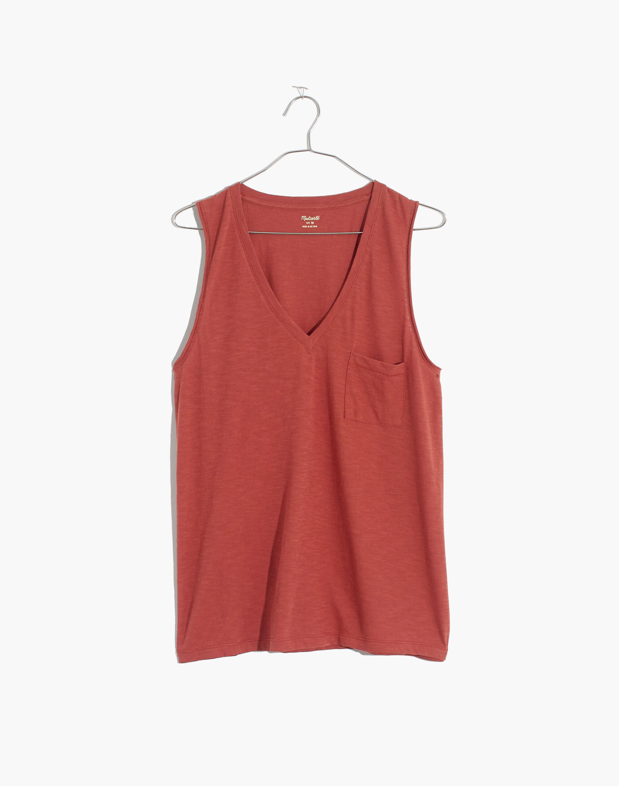 Whisper Cotton V-Neck Pocket Tank