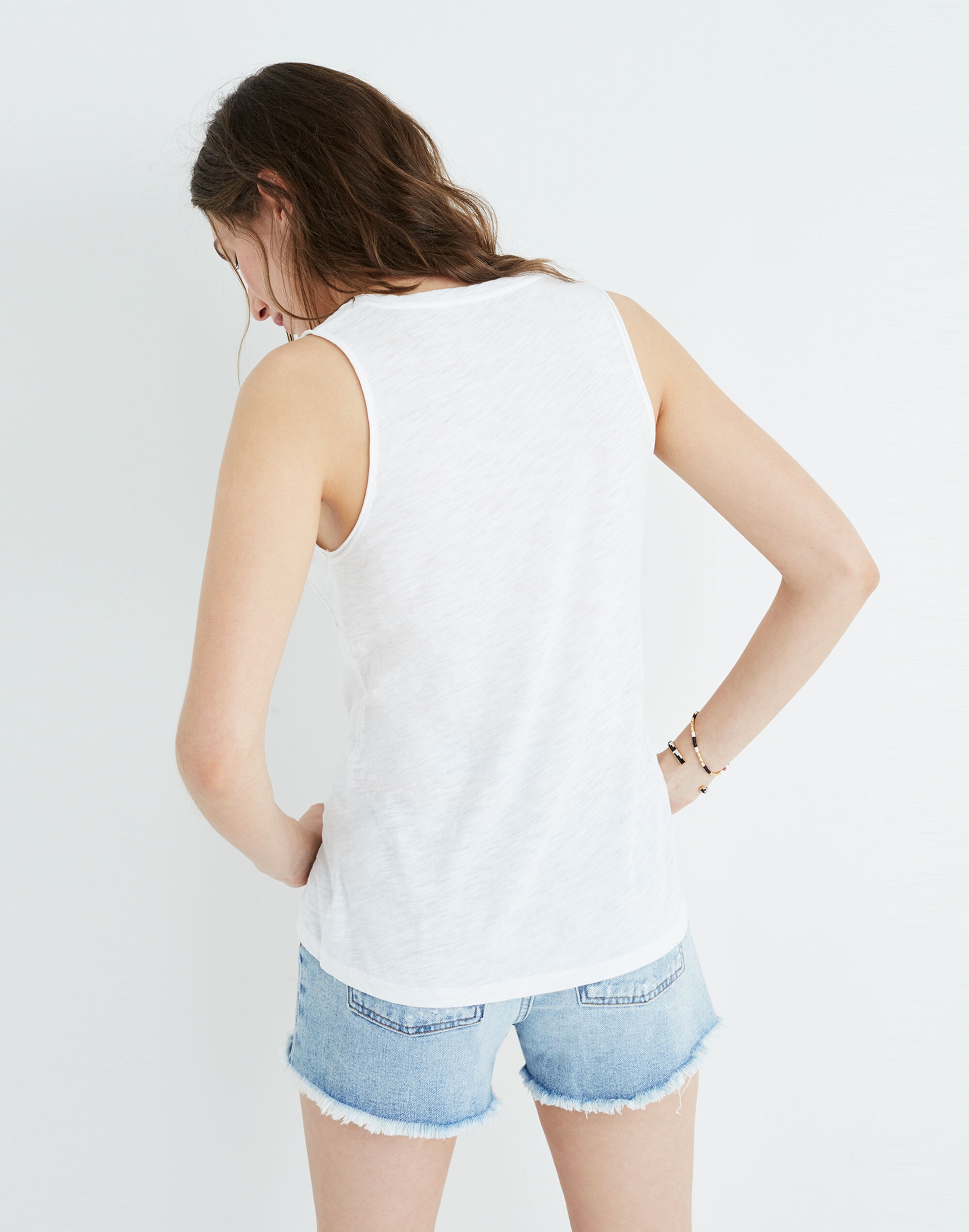 Whisper Cotton V-Neck Pocket Tank