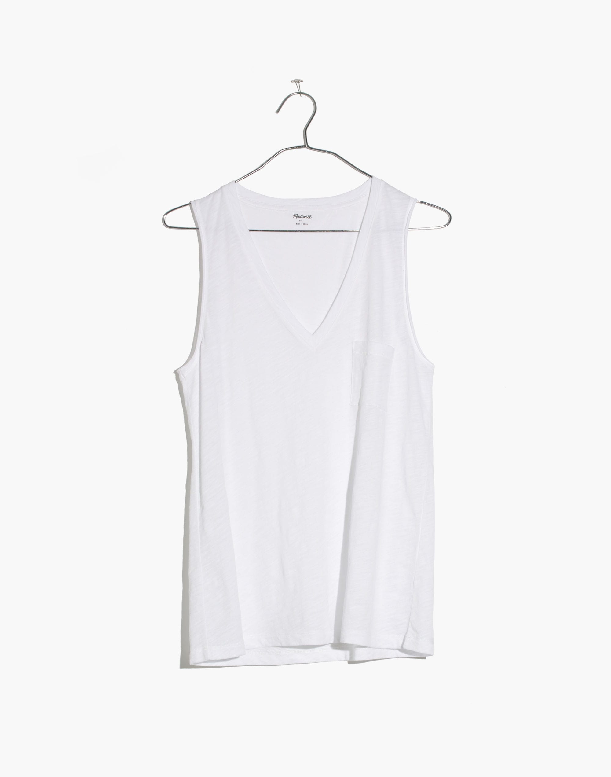 Whisper Cotton V-Neck Pocket Tank