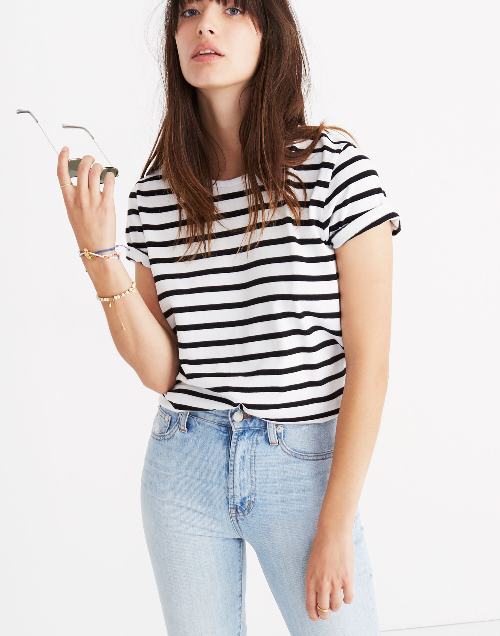 Striped Tie-Back Tee