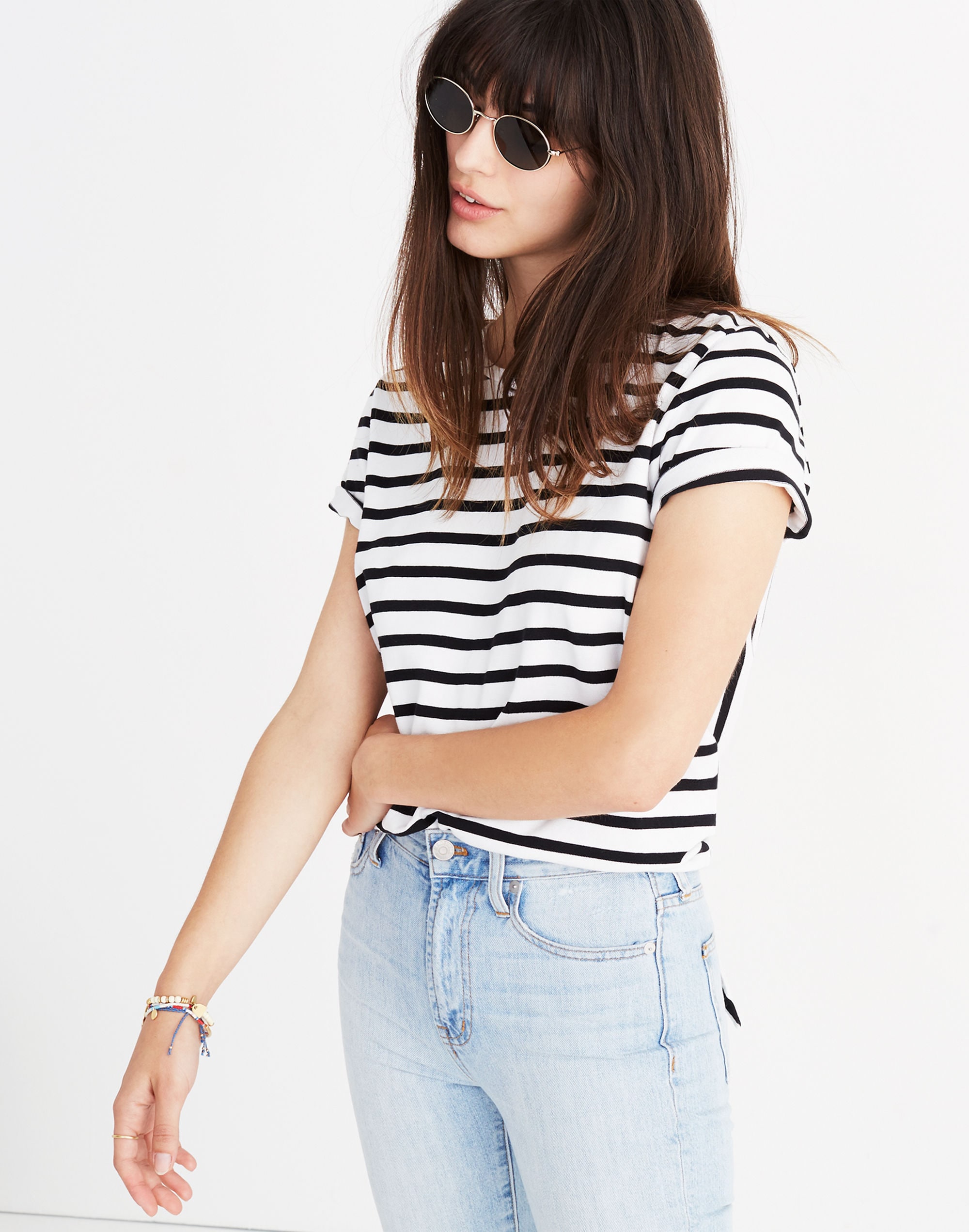 Striped Tie-Back Tee