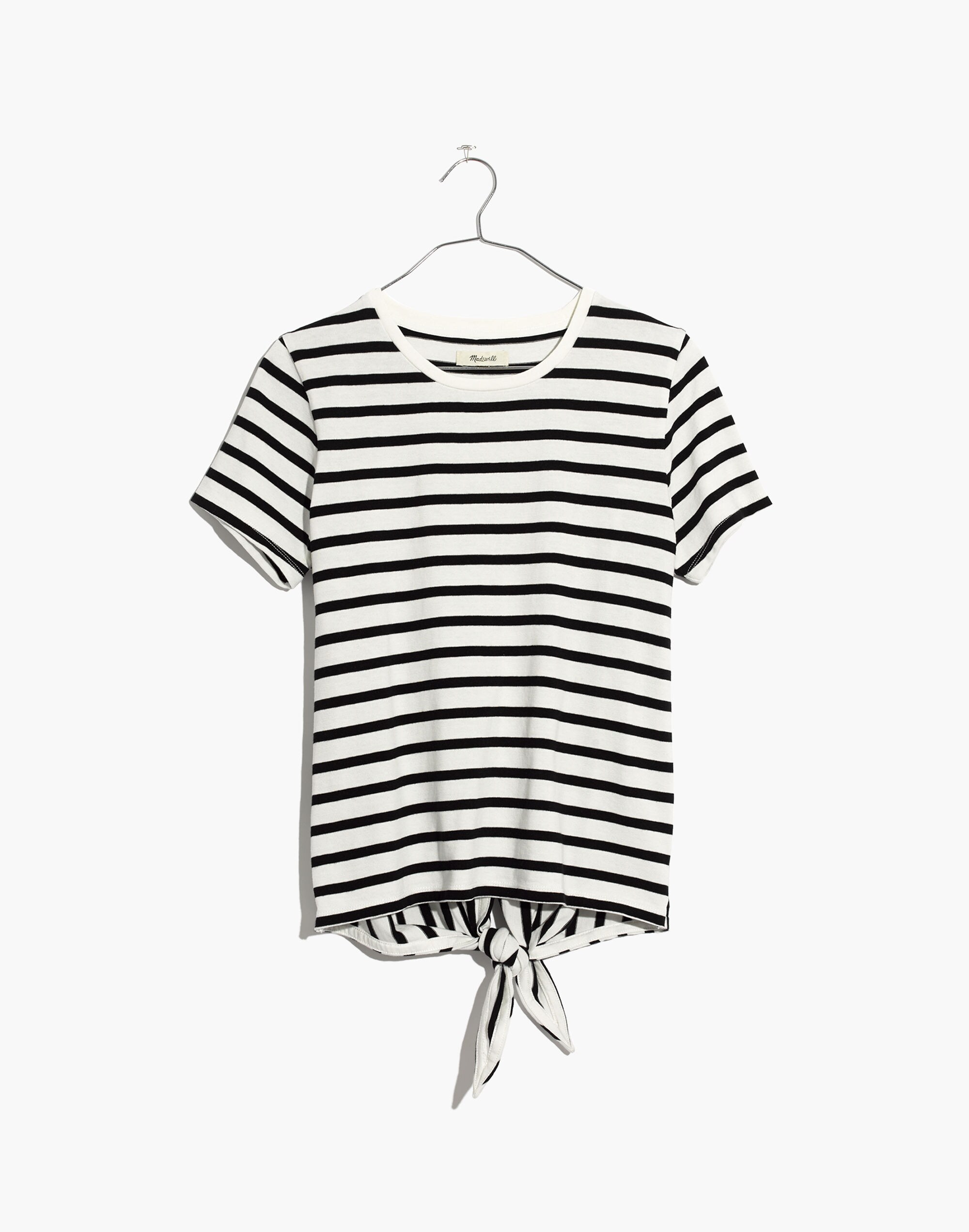 Striped Tie-Back Tee