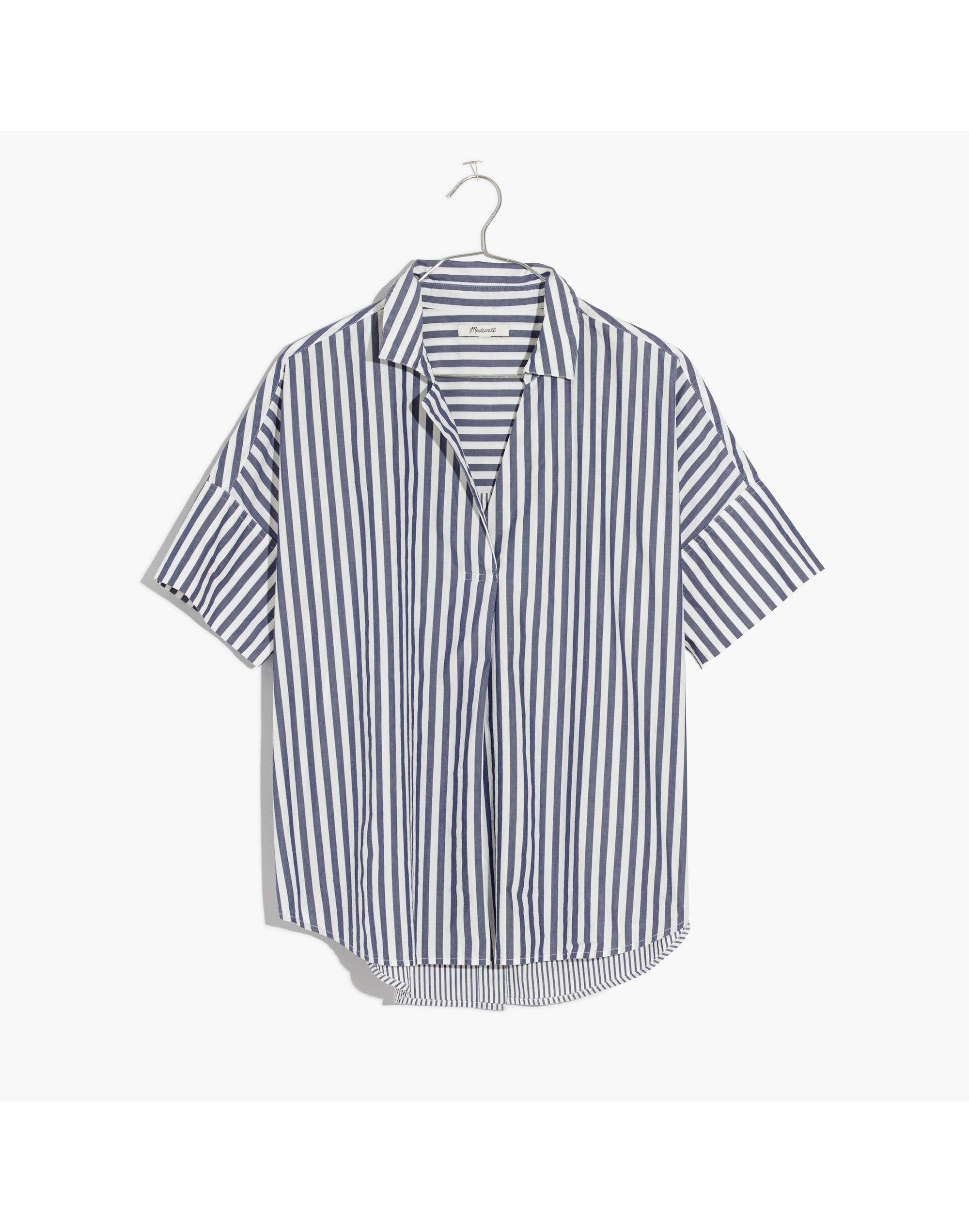 Courier Button-Back Shirt in Stripe Mix