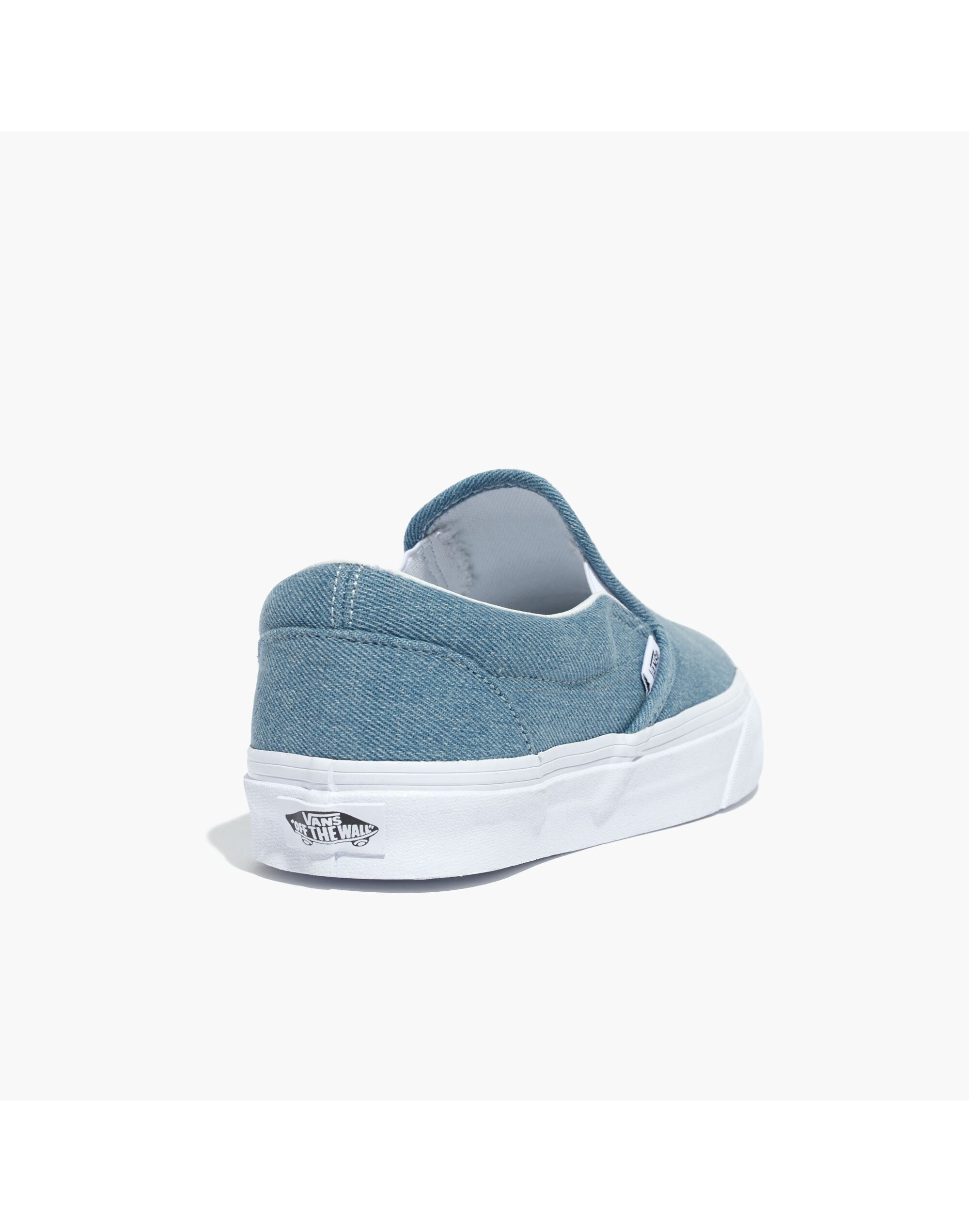 Madewell x Vans&reg; Unisex Classic Slip-On Sneakers in Washed Denim