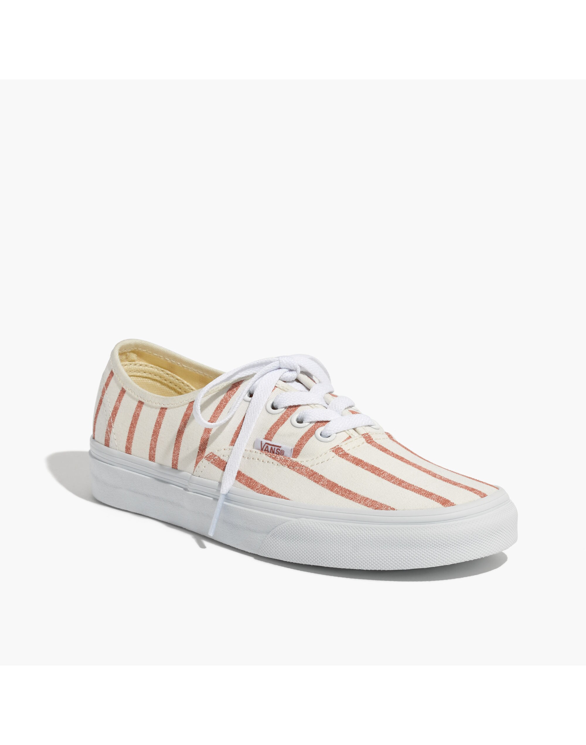 Madewell x Vans&reg; Unisex Authentic Lace-Up Sneakers in Blush Stripe