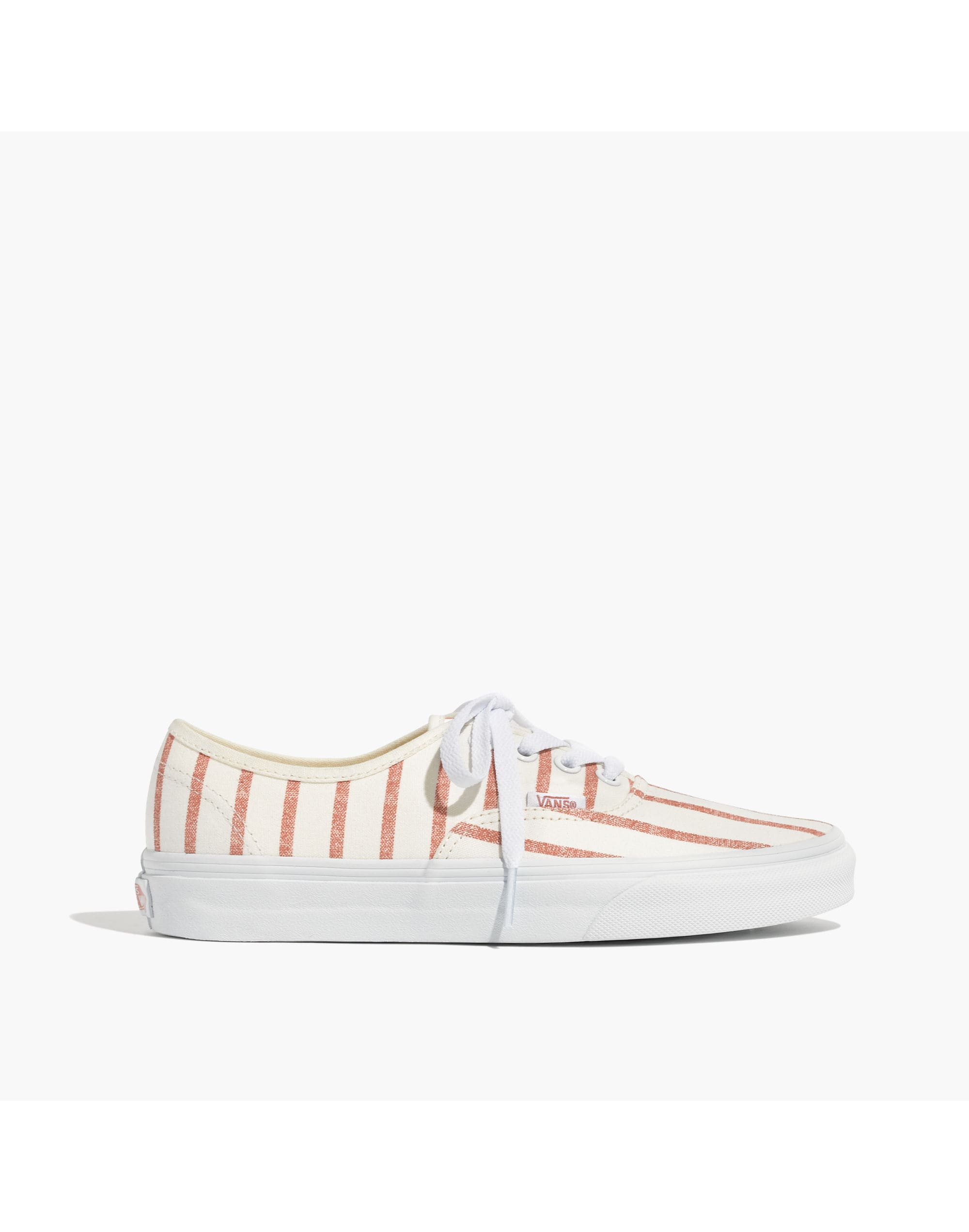 Madewell x Vans&reg; Unisex Authentic Lace-Up Sneakers in Blush Stripe