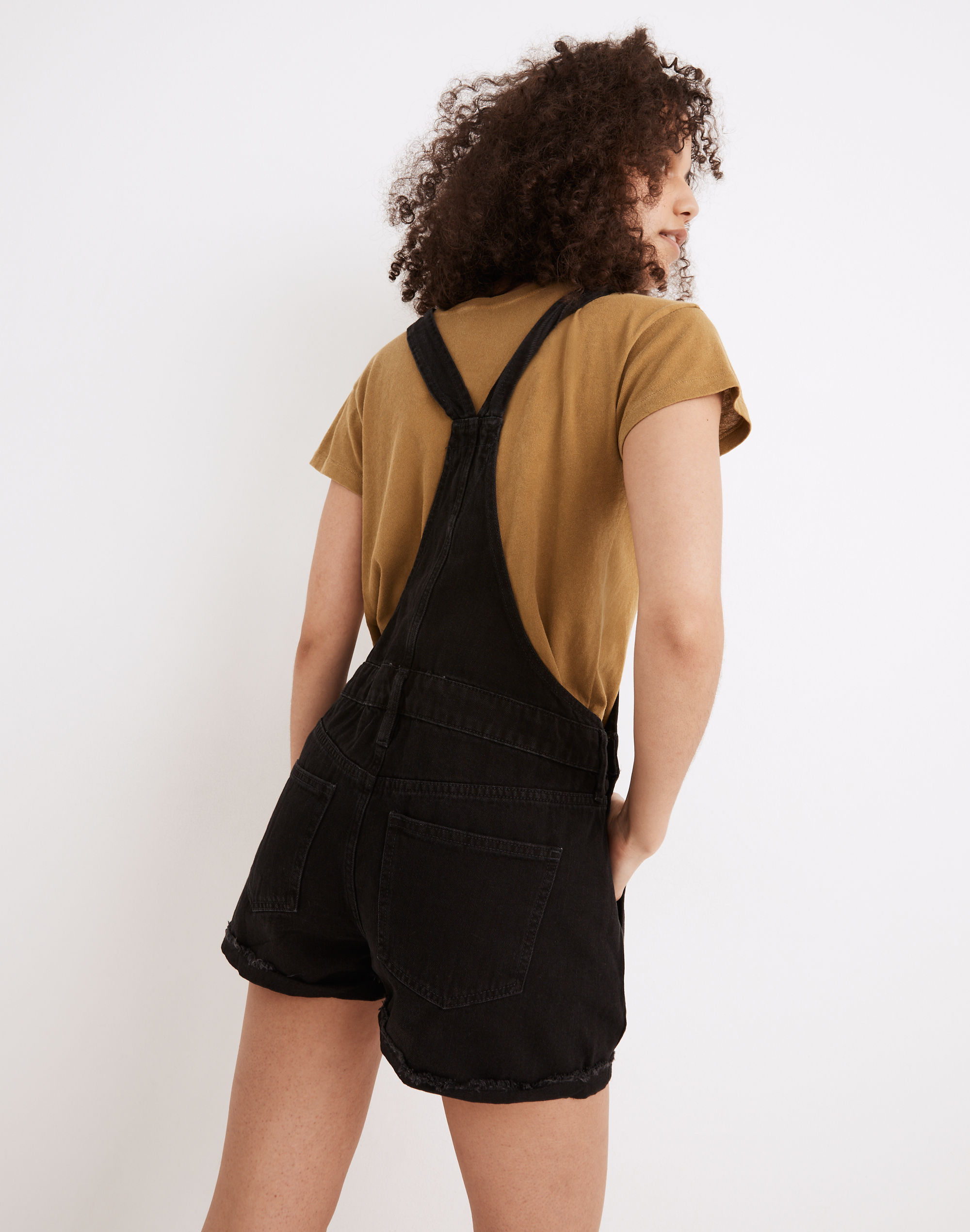 Adirondack Short Overalls in Washed Black
