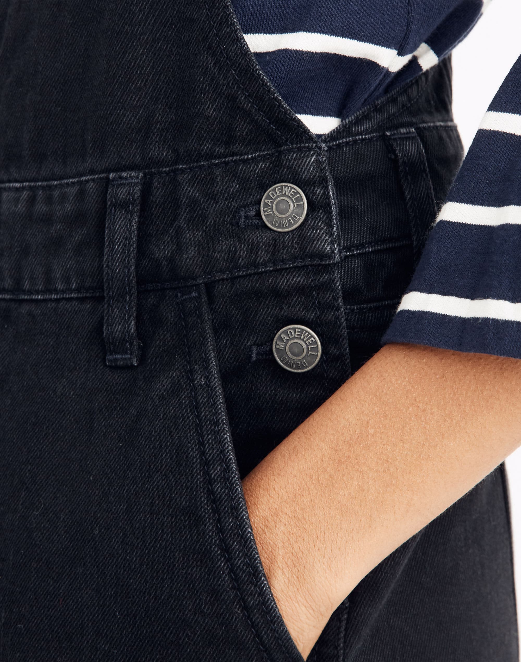 Adirondack Short Overalls in Washed Black