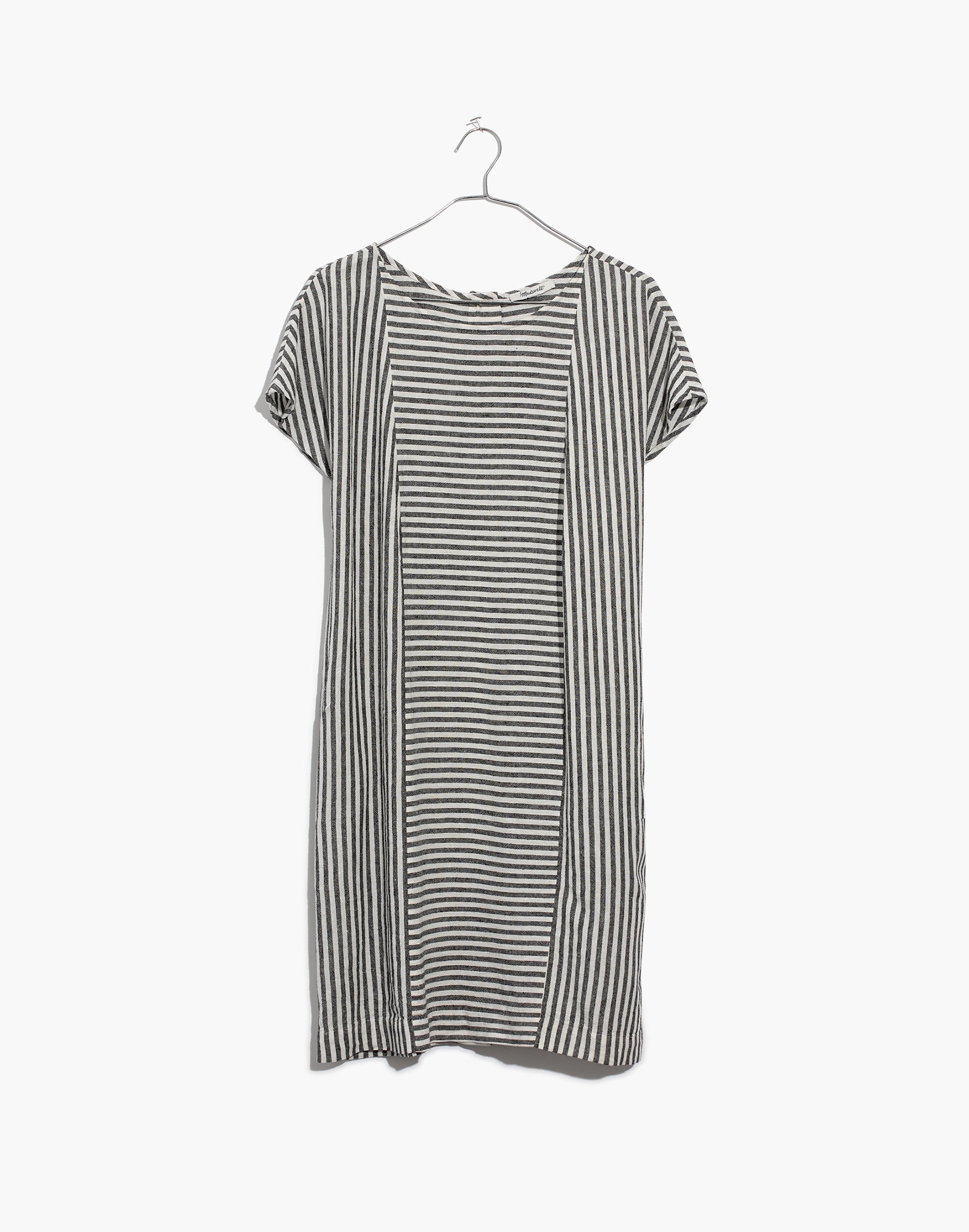 Stripe-Play Button-Back Tee Dress