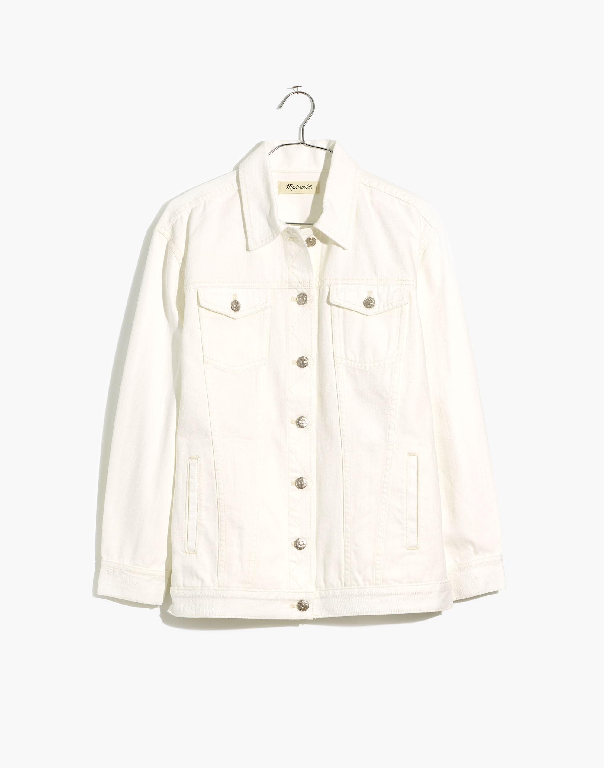 The Oversized Jean Jacket in Tile White