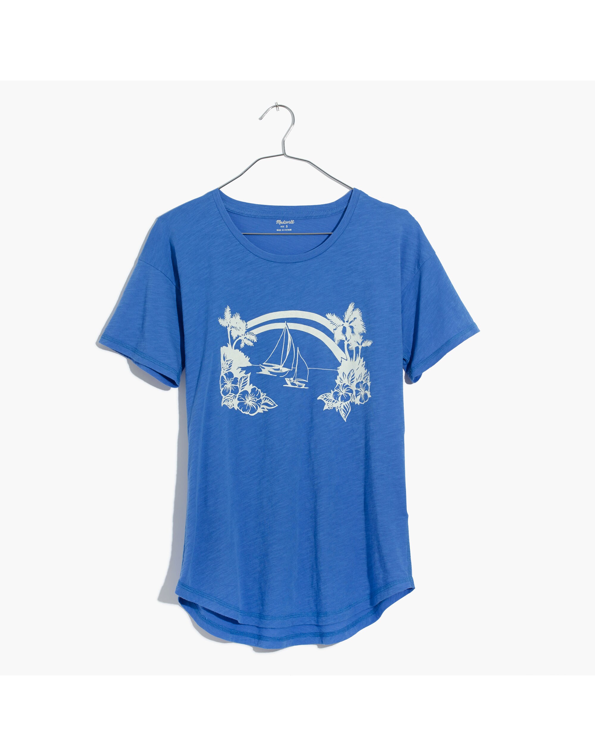 Whisper Cotton Tropical Souvenir Crewneck Tee