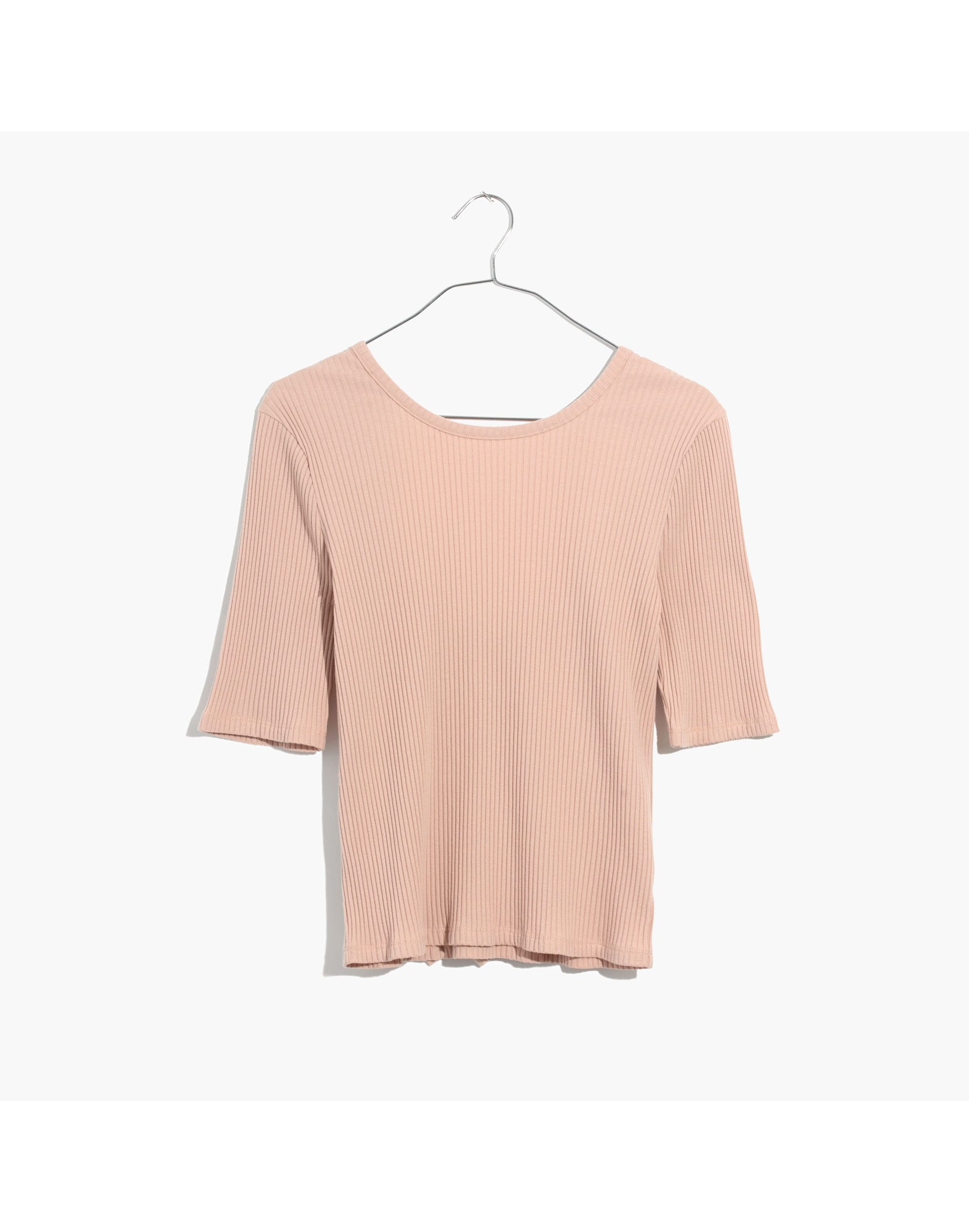 Ribbed Open-Back Top