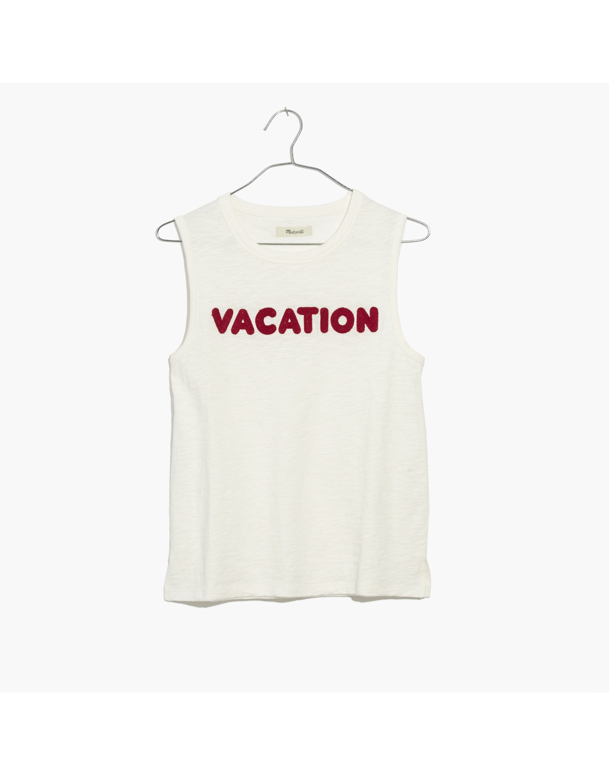 Embroidered Vacation Tank Top