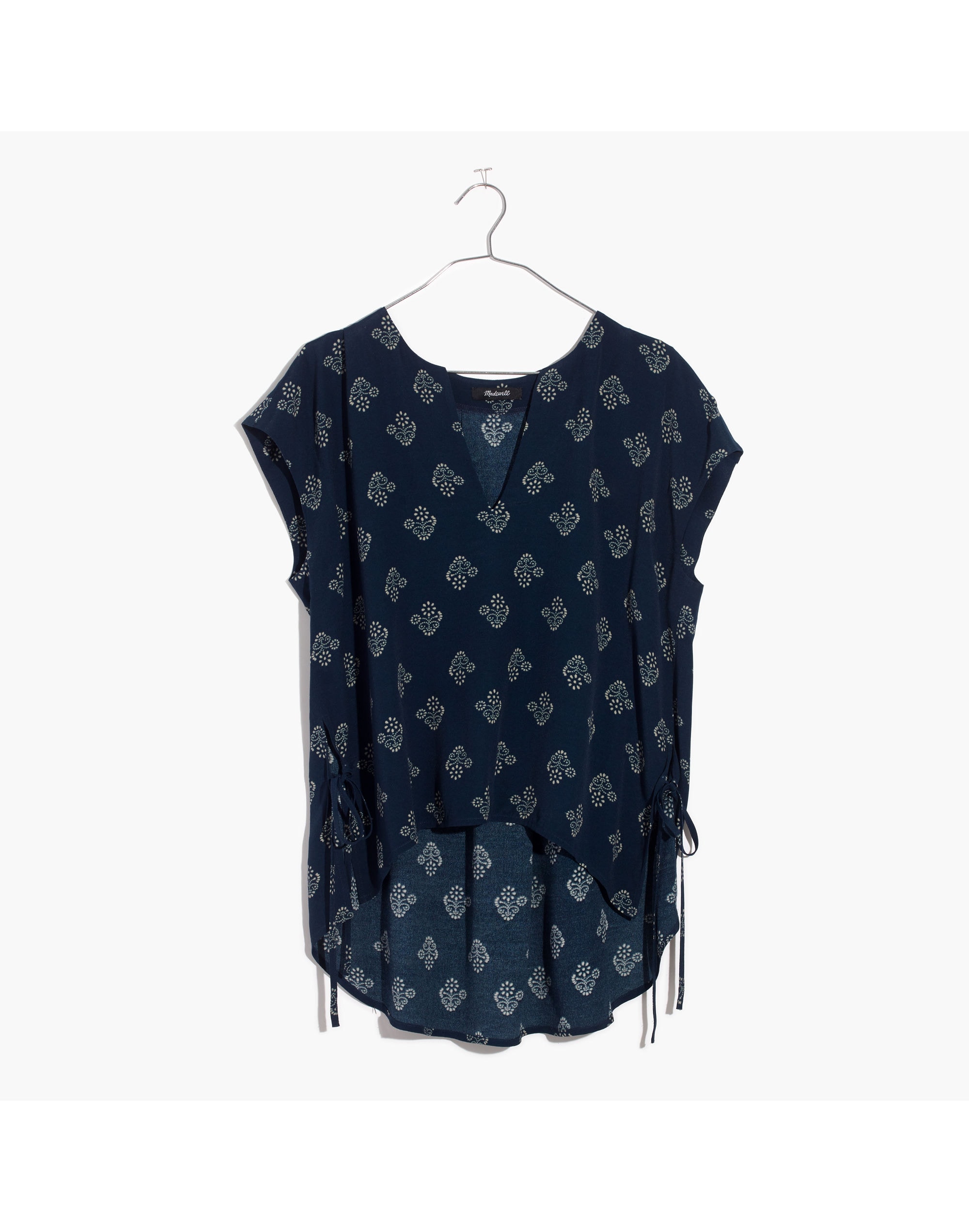 Skylight Side-Tie Top in Flowerstamp