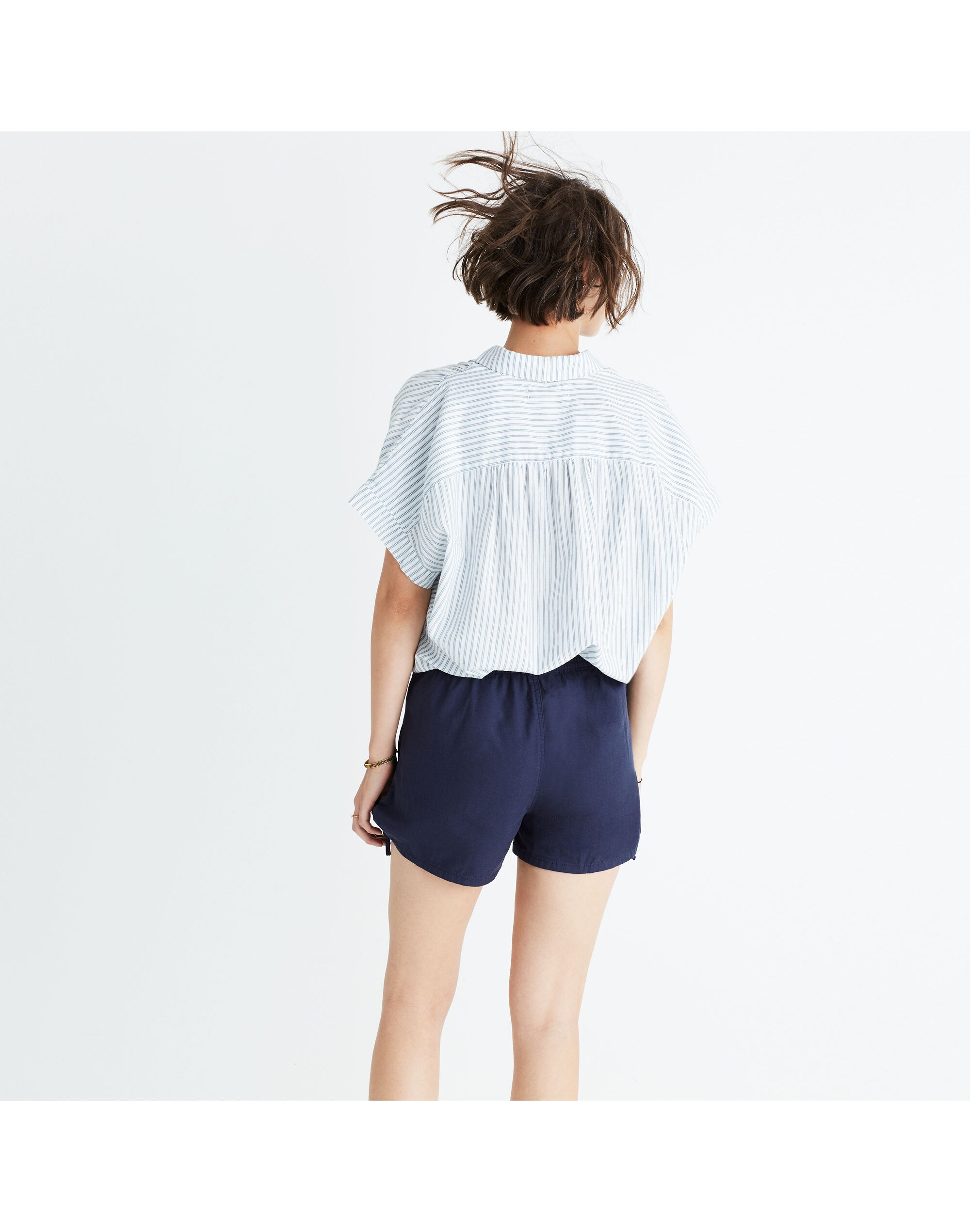 Pull-On Side-Tie Shorts