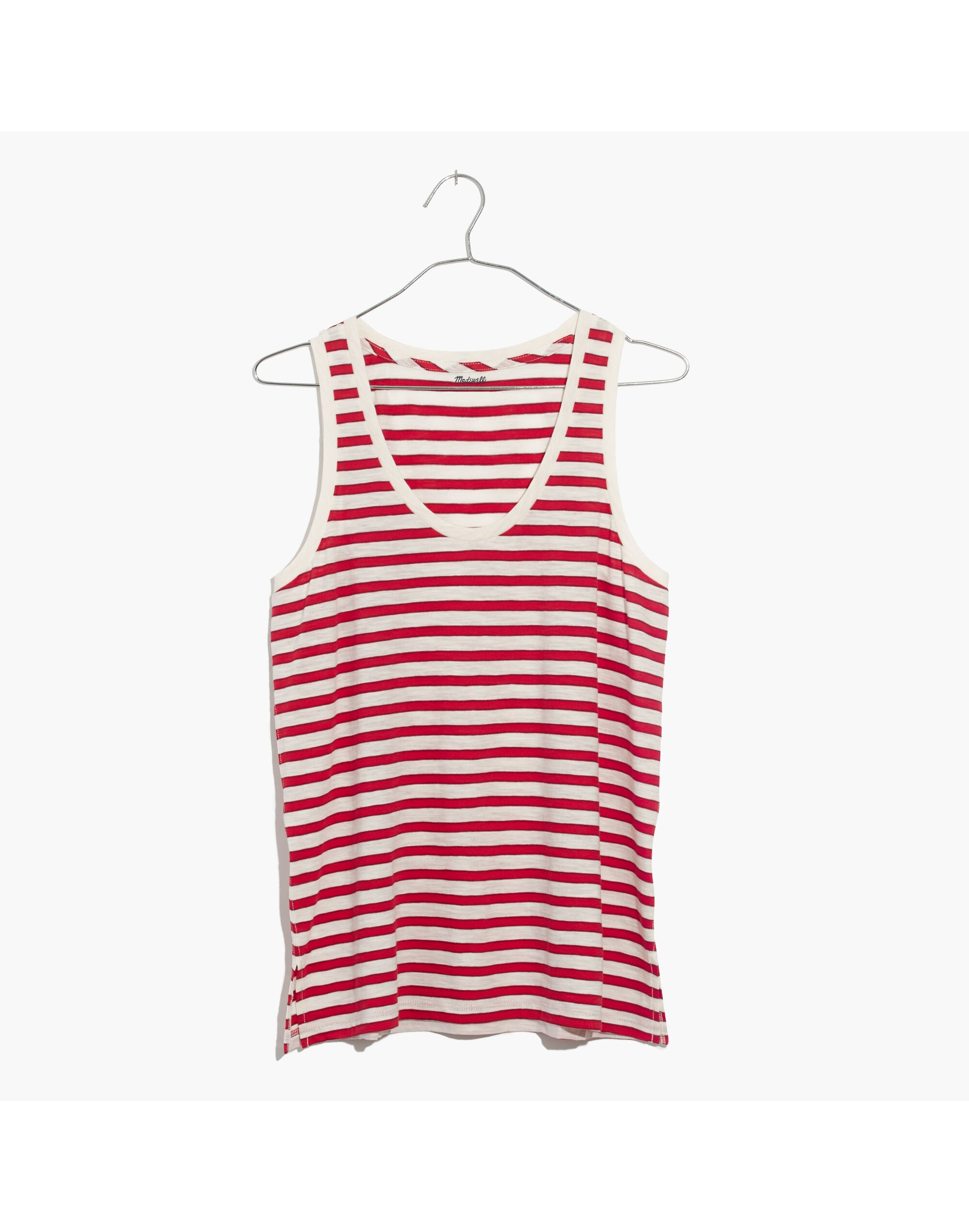 Whisper Cotton Scoop Tank Top in Suzi Stripe