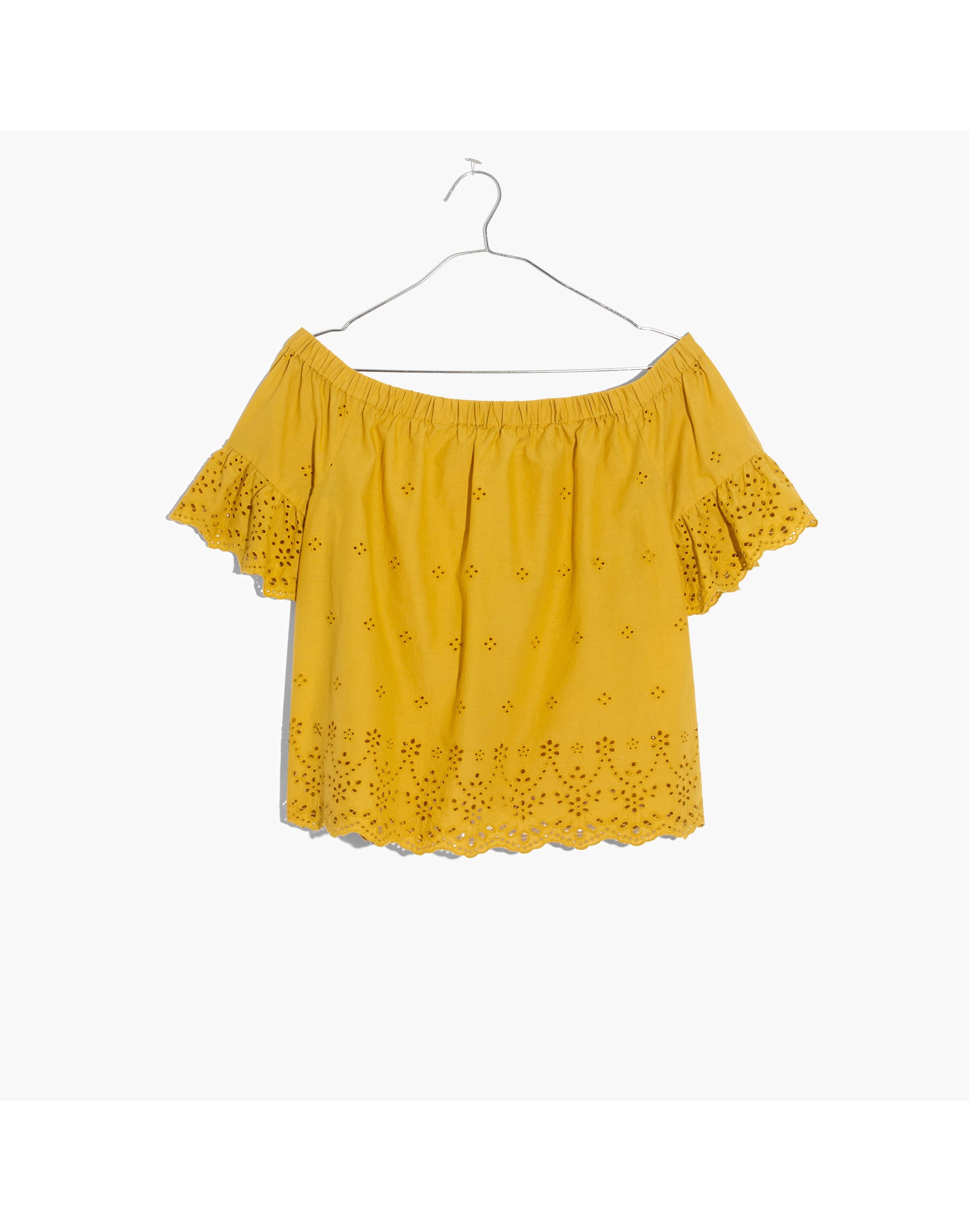 Eyelet Off-the-Shoulder Top