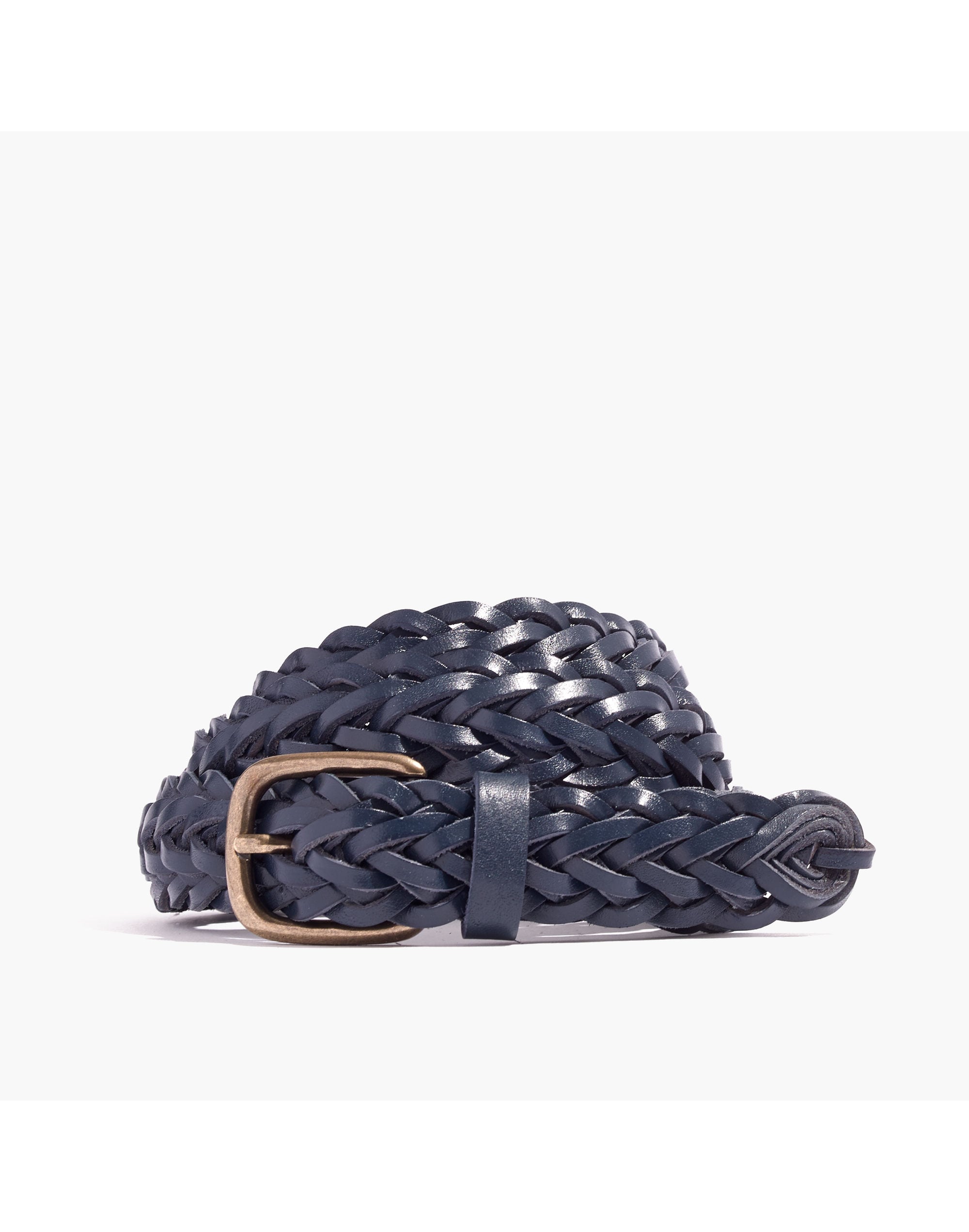 leather multi-strand braided belt