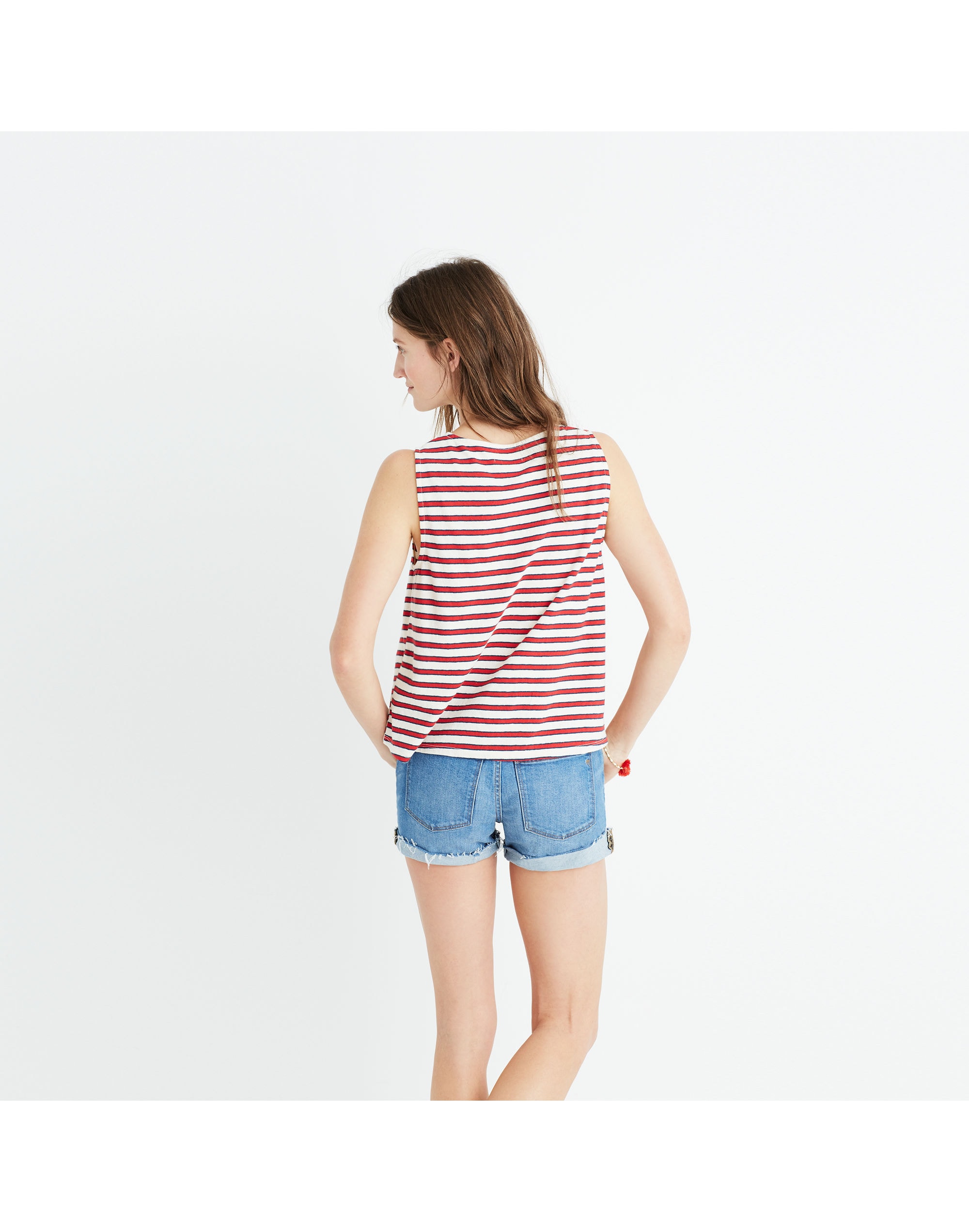 Chevron Stripe Swingy Tank Top