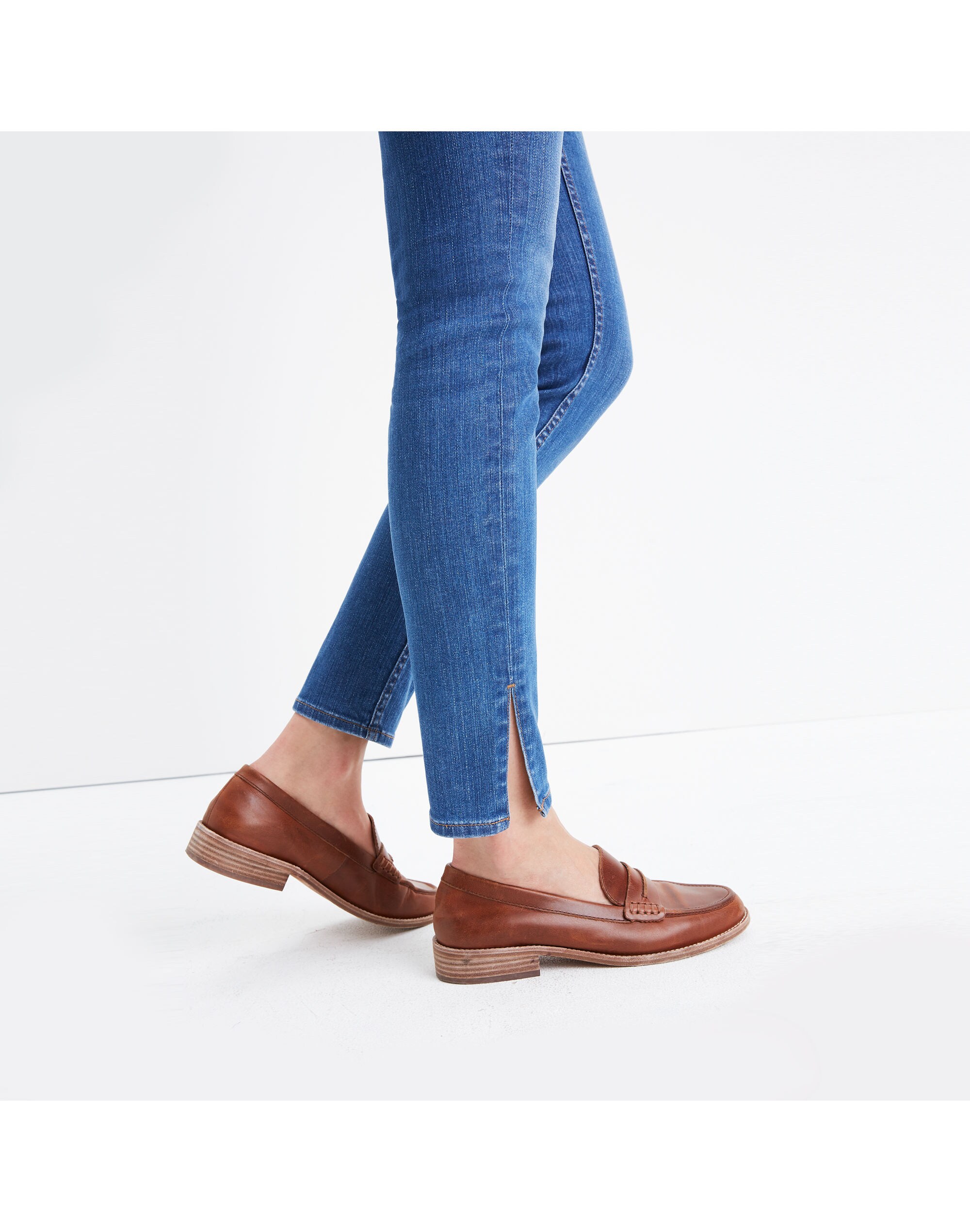 Taller 9" High-Rise Skinny Jeans in Bonita Wash: Side-Slit Edition