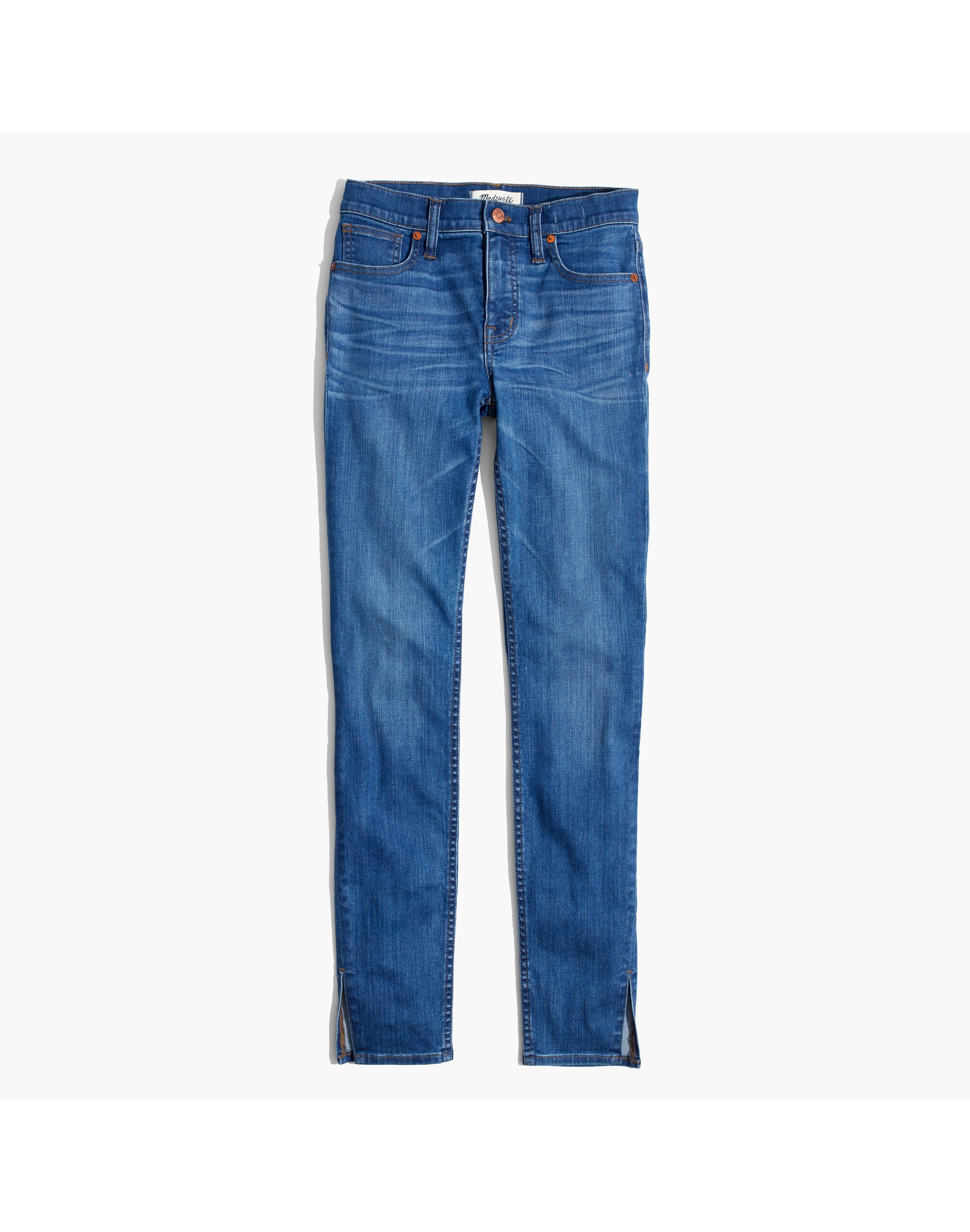 Taller 9" High-Rise Skinny Jeans in Bonita Wash: Side-Slit Edition