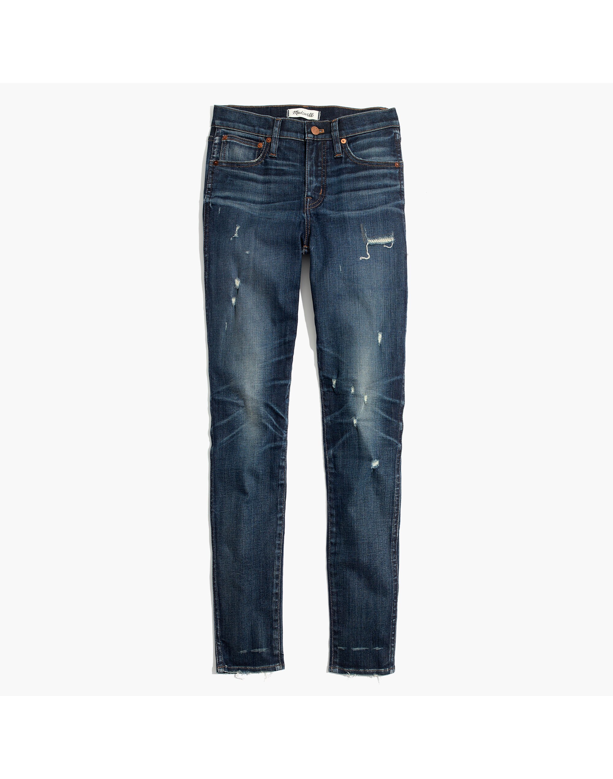Taller 9" High-Rise Skinny Jeans: Distressed Edition
