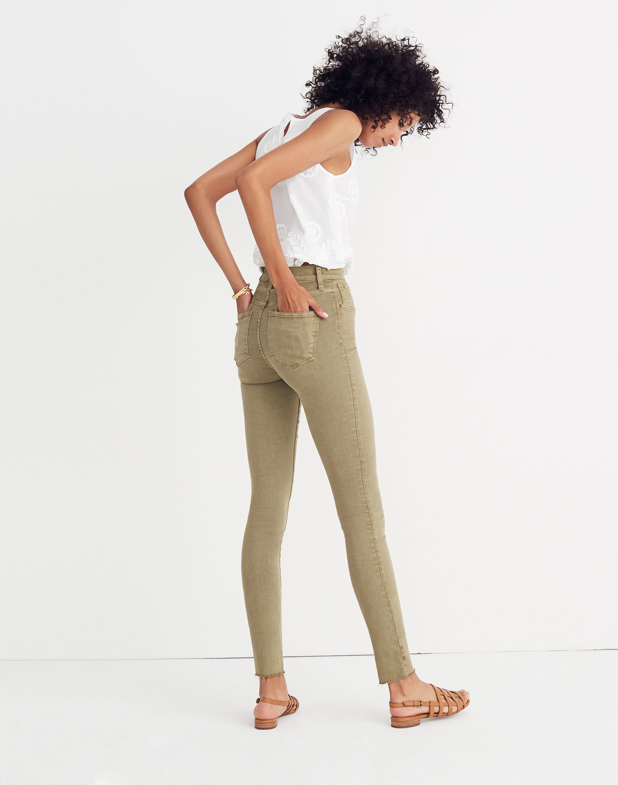 9" High-Rise Skinny Jeans: Raw-Hem Garment-Dyed Edition