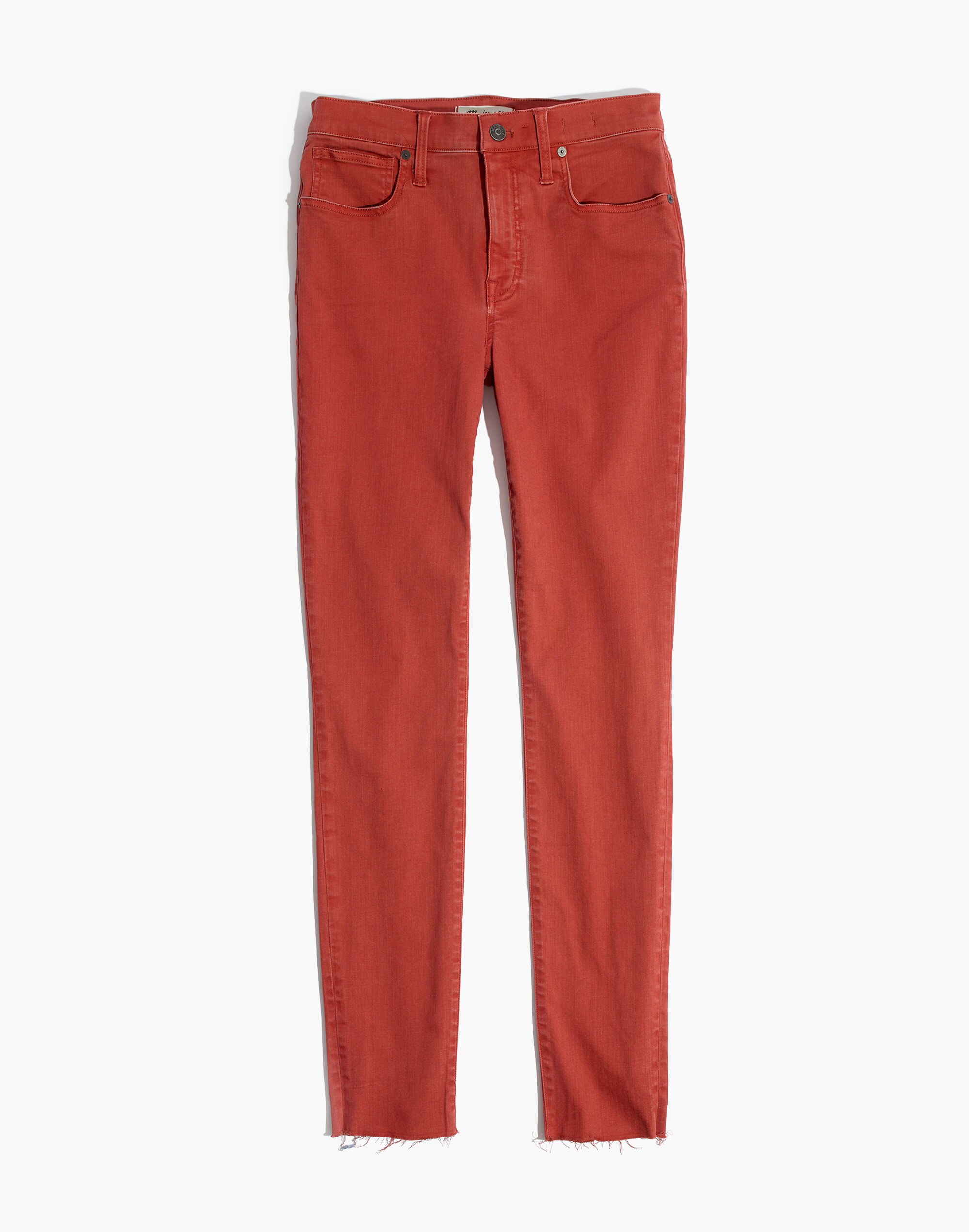 9" High-Rise Skinny Jeans: Raw-Hem Garment-Dyed Edition