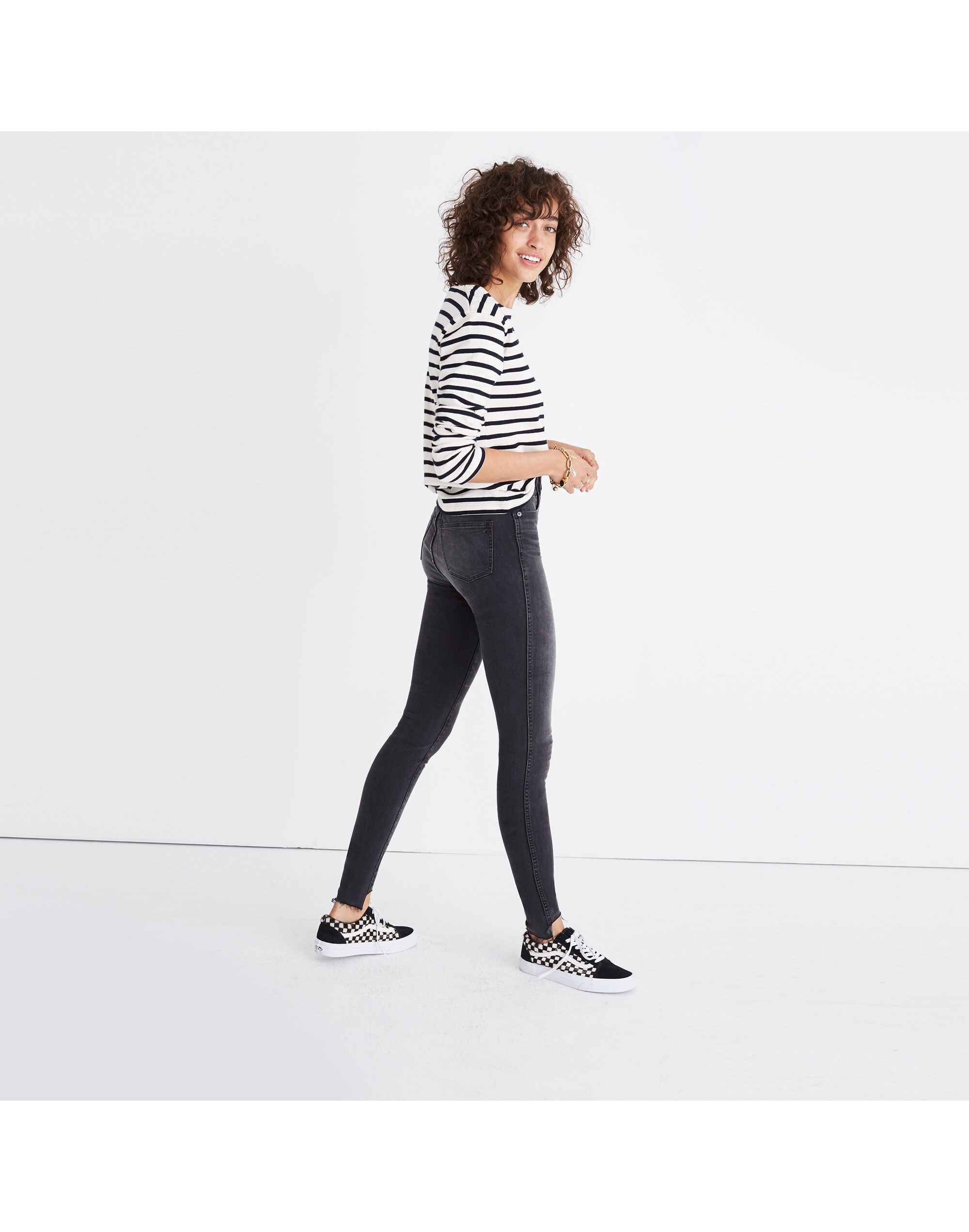 10" High-Rise Skinny Jeans: Step-Hem Edition