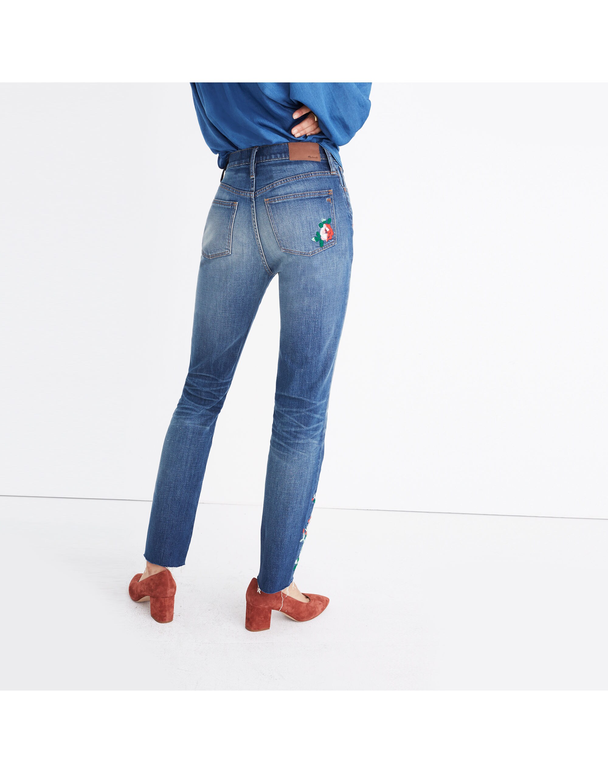 The High-Rise Slim Boyjean: Embroidered Edition