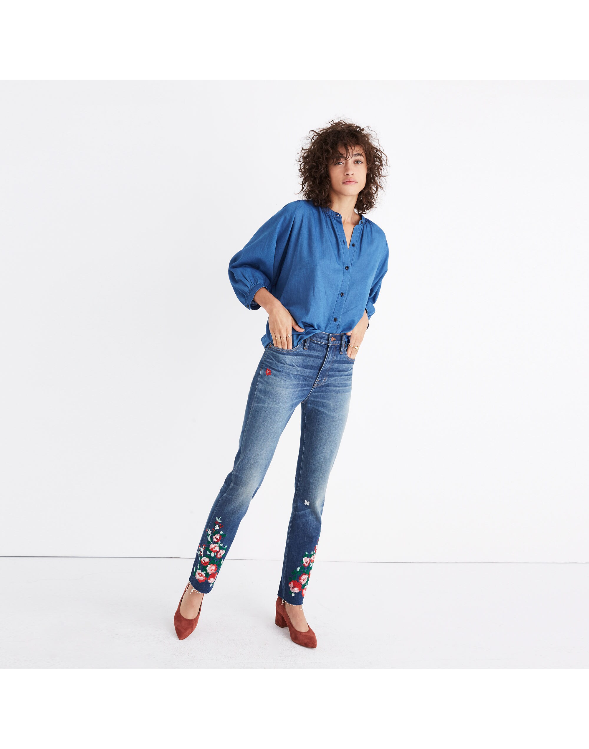 The High-Rise Slim Boyjean: Embroidered Edition
