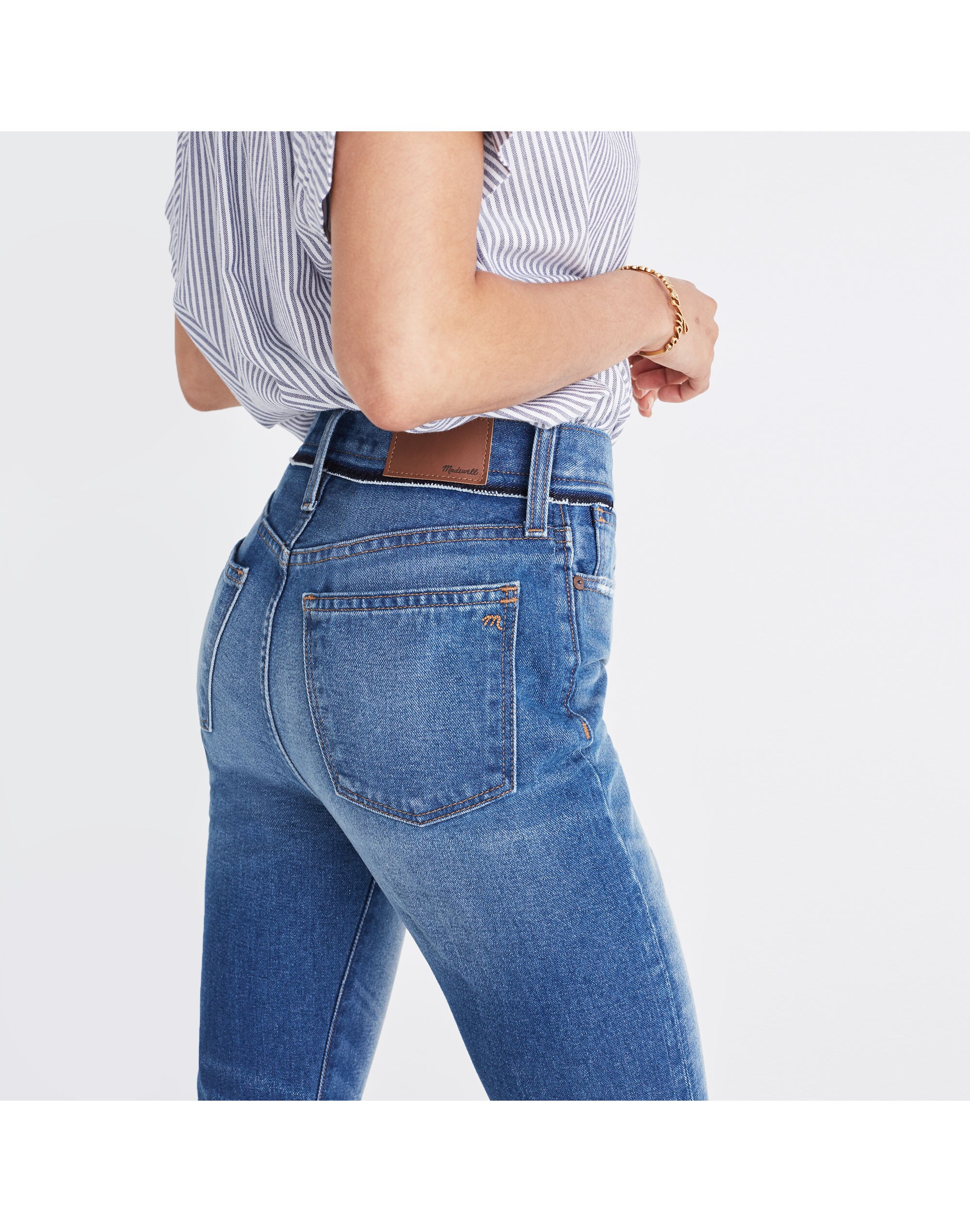 Retro Crop Bootcut Jeans: Knee-Rip Edition