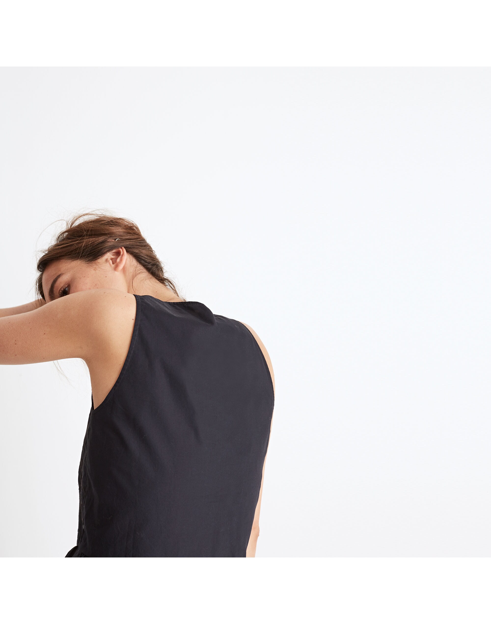 Embroidered Peplum Tank Top