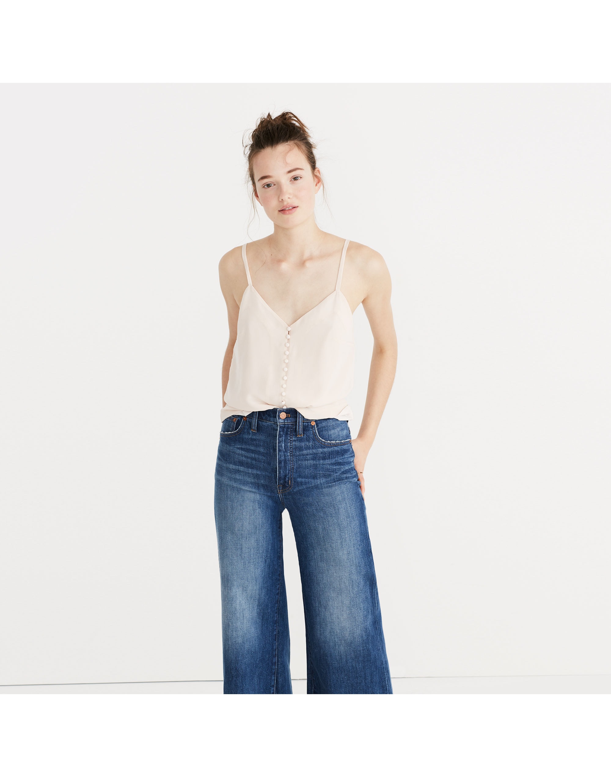 Silk Button-Down Cami