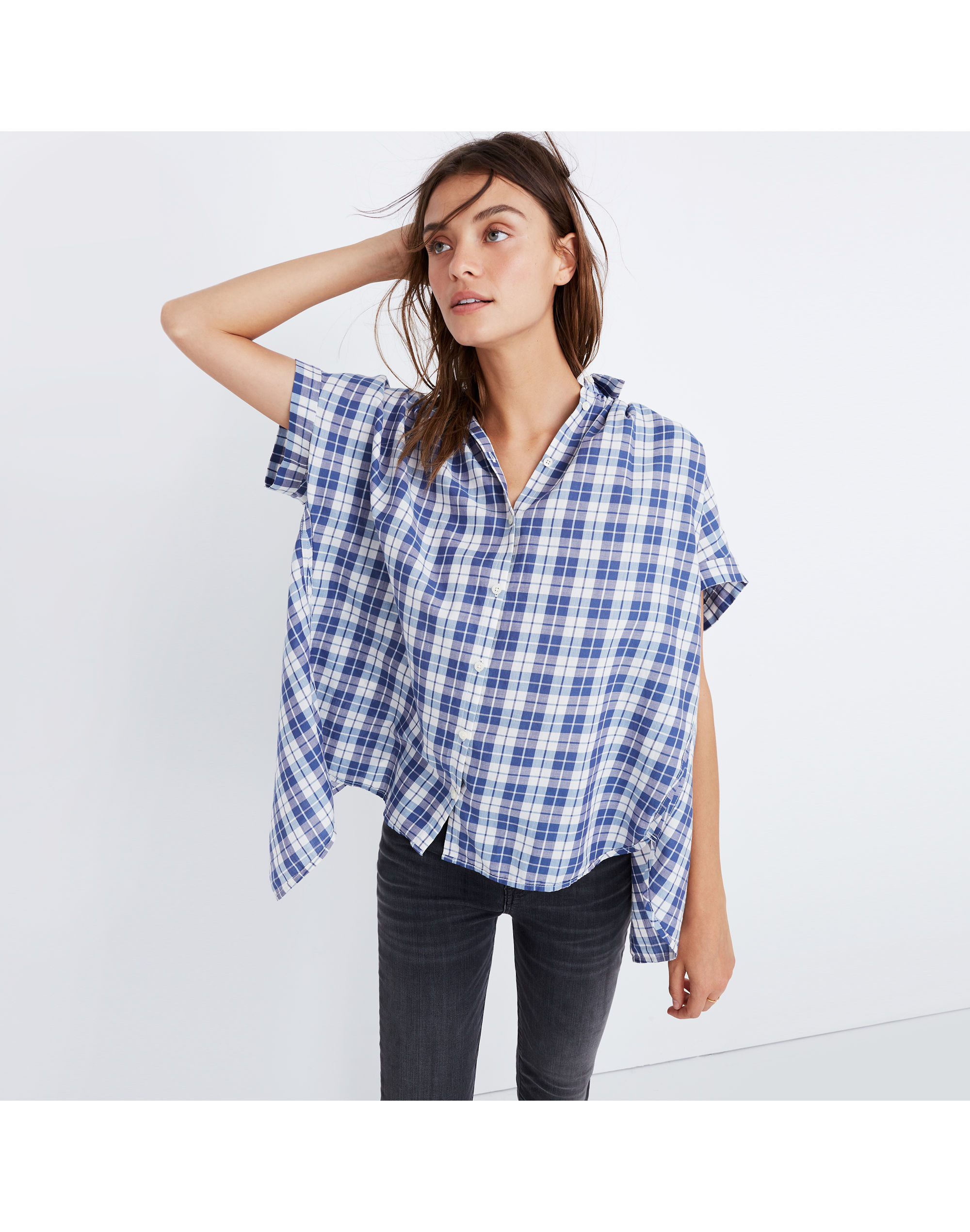 Central Open-Back Shirt in Linus Plaid
